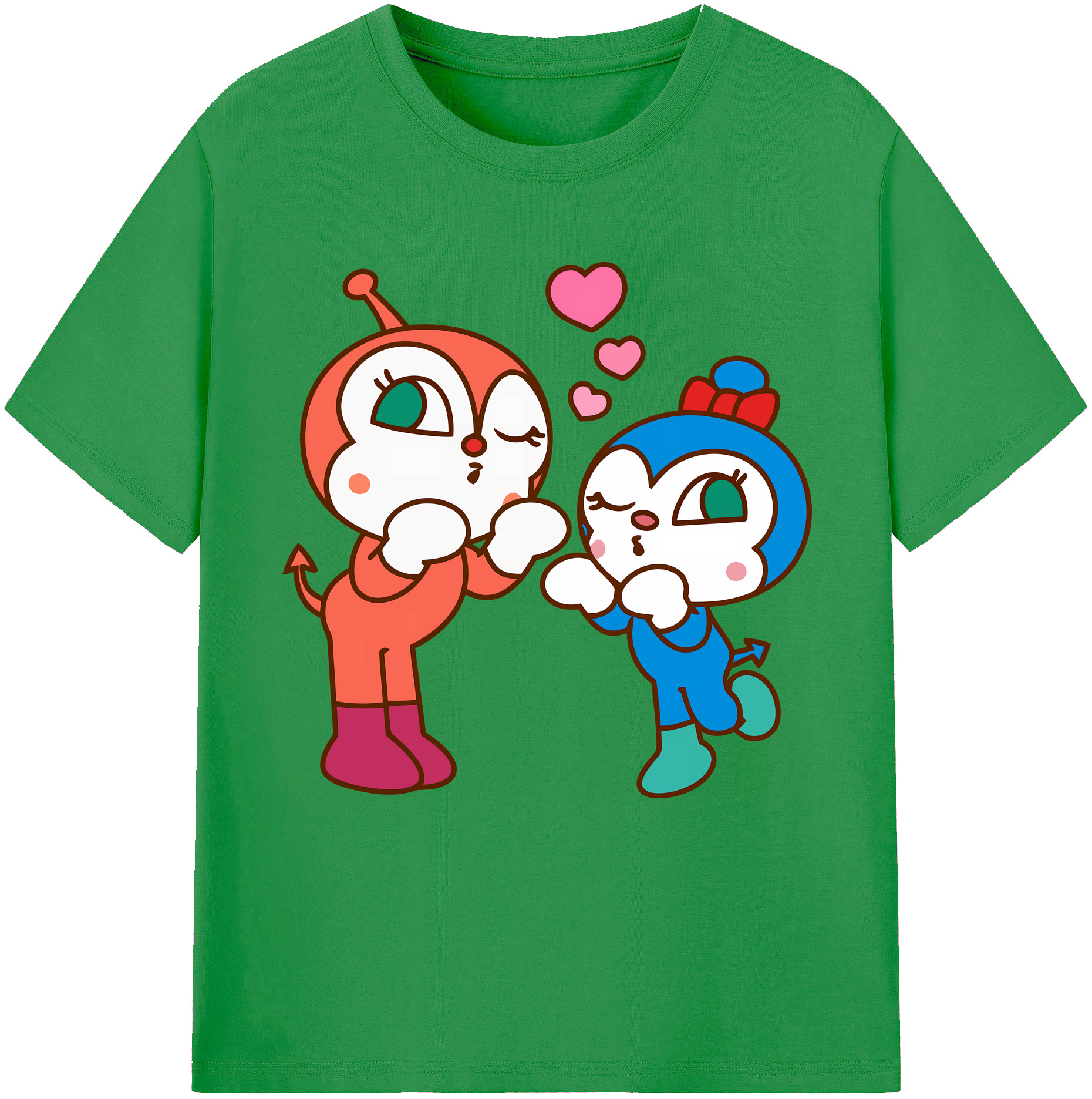 （画像用） アンパンマン Anpanman レディースカジュアルプリントTシャツ（綿100％）