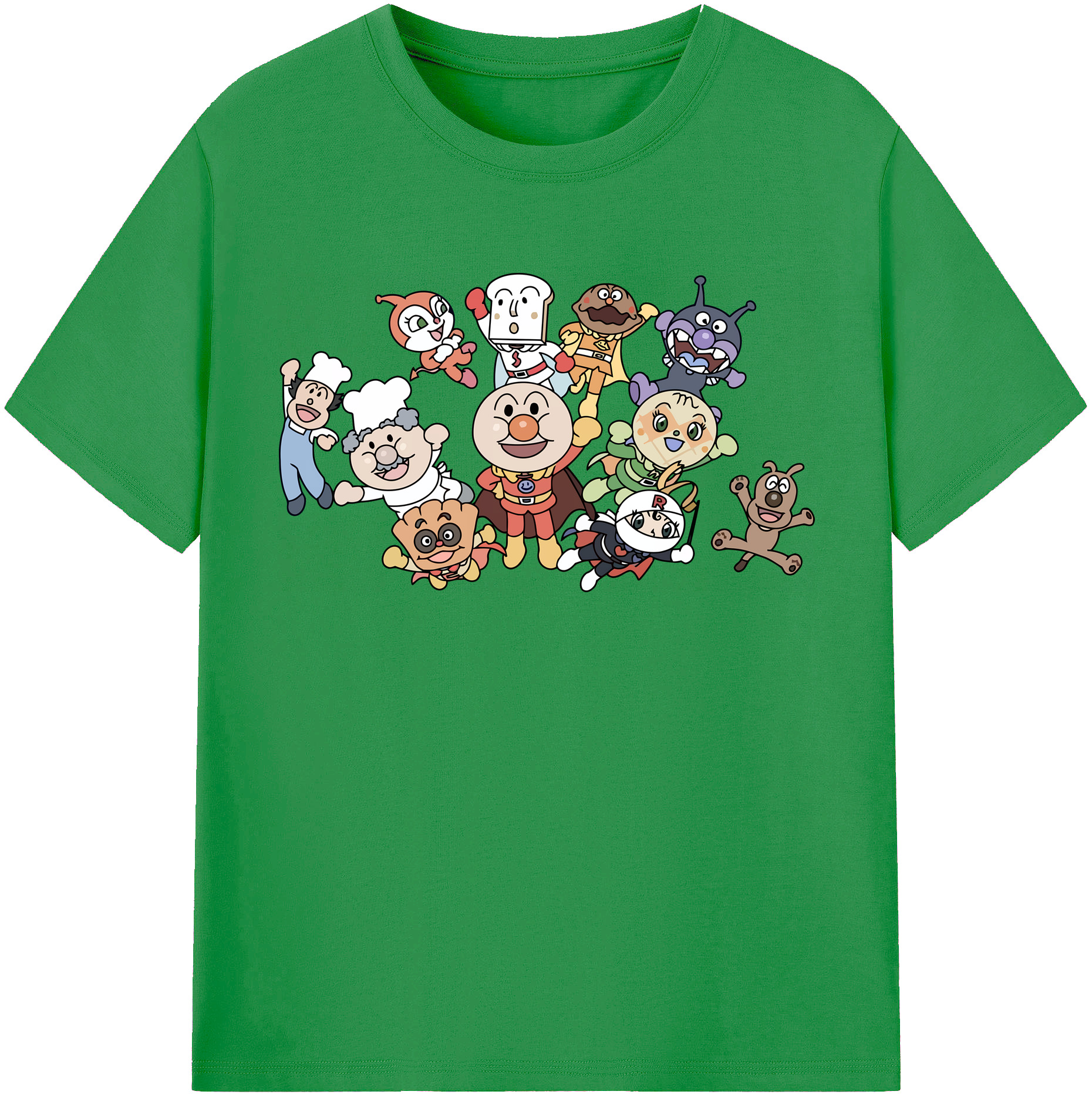 （画像用） アンパンマン Anpanman レディースカジュアルプリントTシャツ（綿100％）