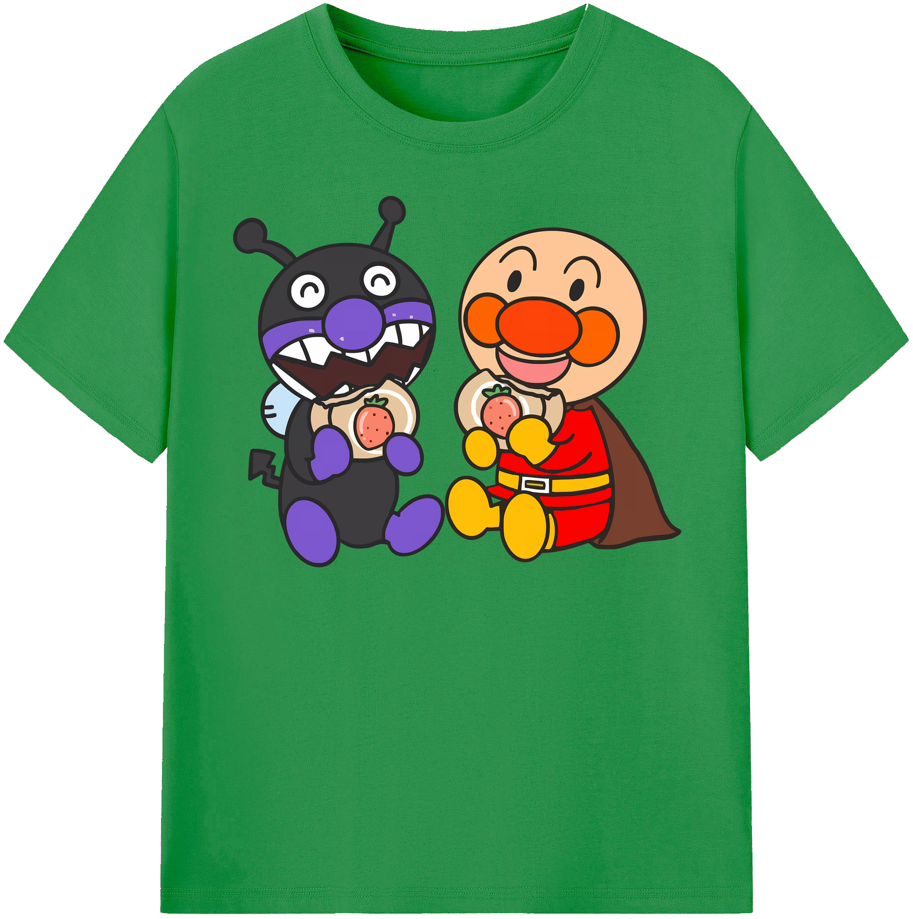 （画像用） アンパンマン Anpanman レディースカジュアルプリントTシャツ（綿100％）