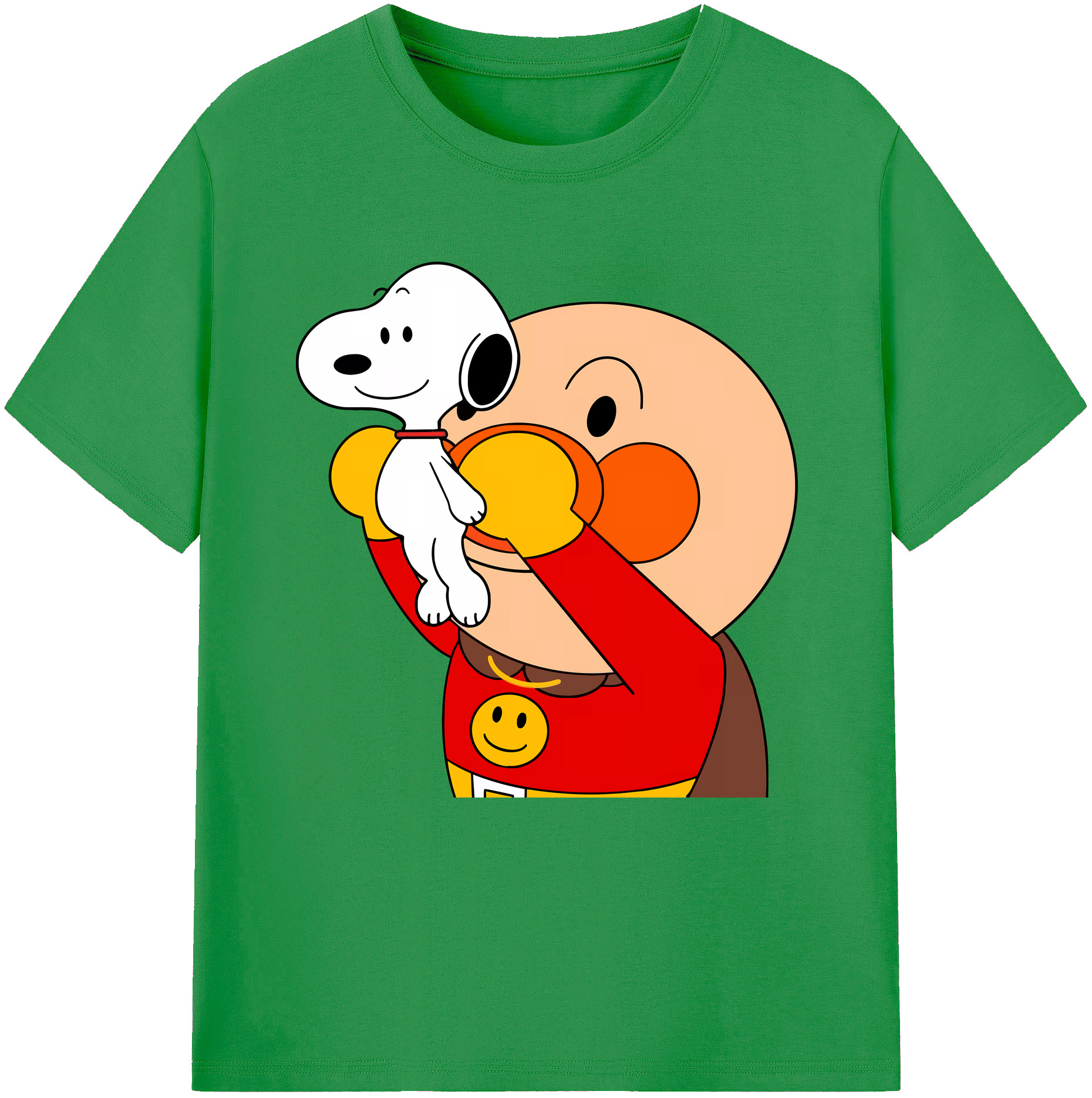 （画像用） アンパンマン Anpanman レディースカジュアルプリントTシャツ（綿100％）