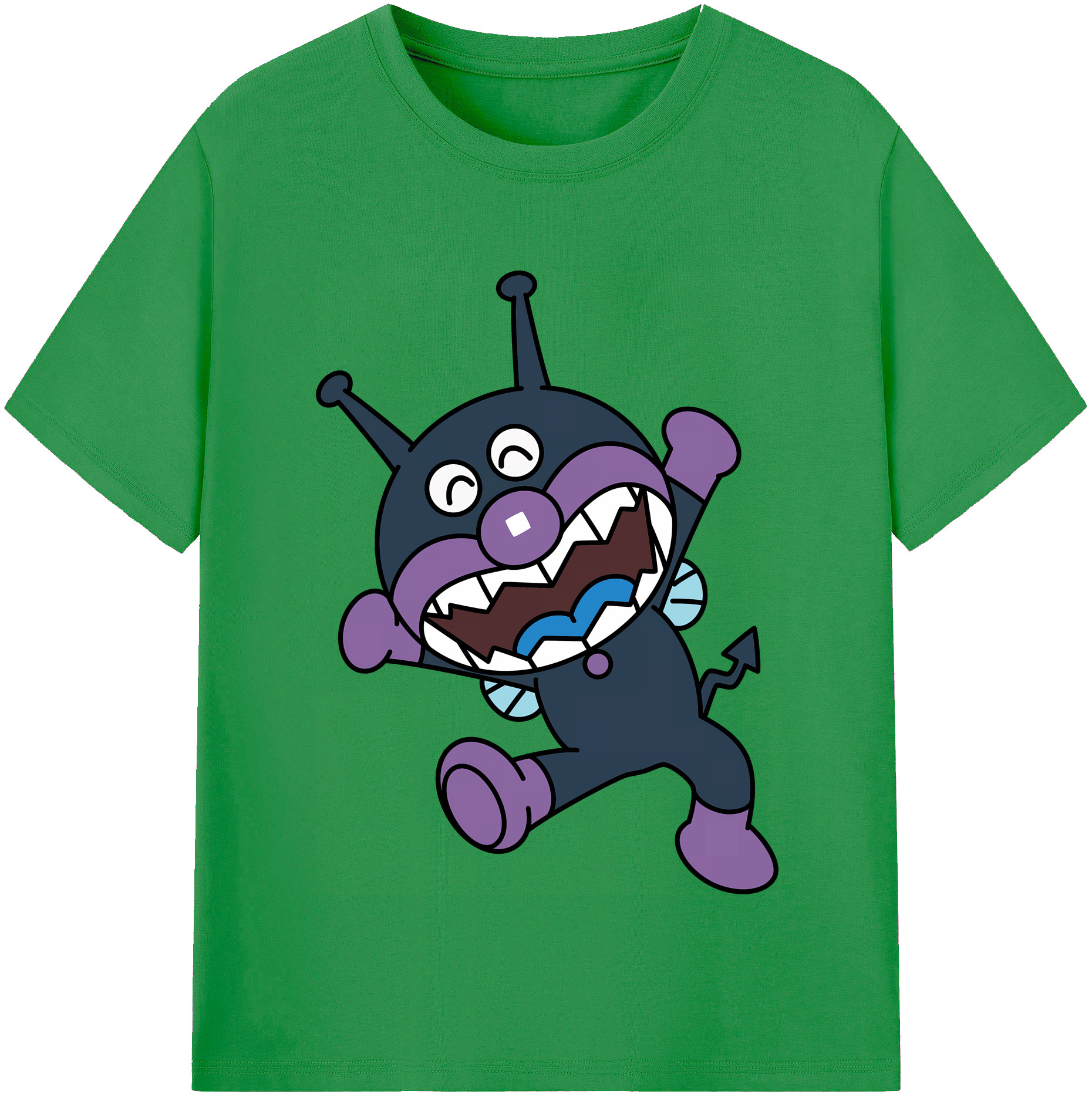 （画像用） アンパンマン Anpanman レディースカジュアルプリントTシャツ（綿100％）