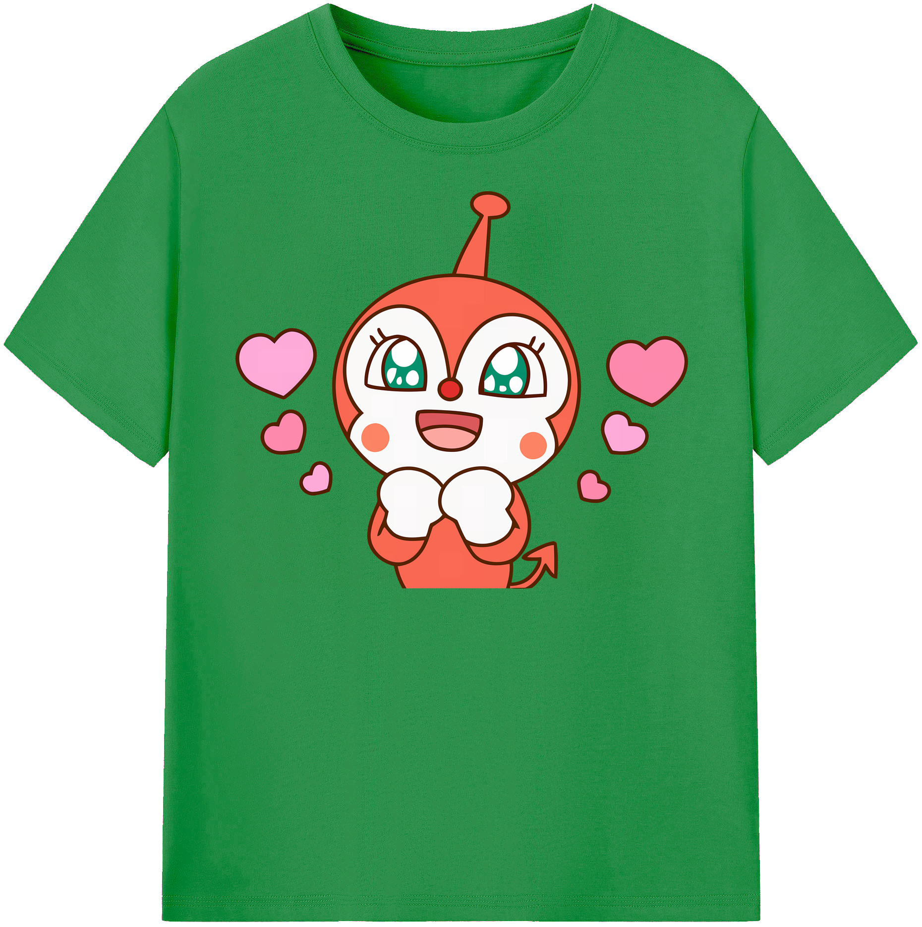 （画像用） アンパンマン Anpanman レディースカジュアルプリントTシャツ（綿100％）