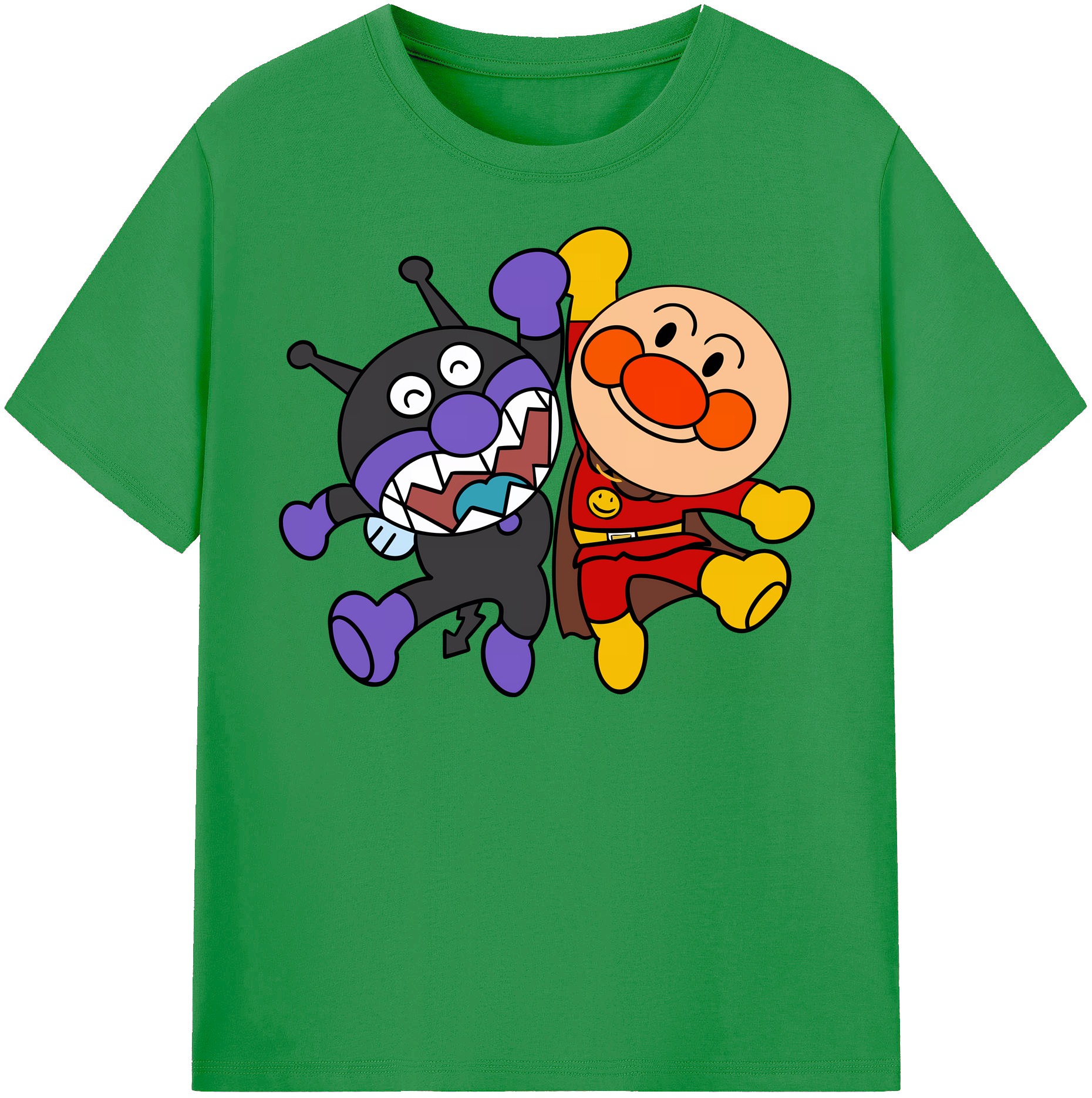 （画像用） アンパンマン Anpanman レディースカジュアルプリントTシャツ（綿100％）