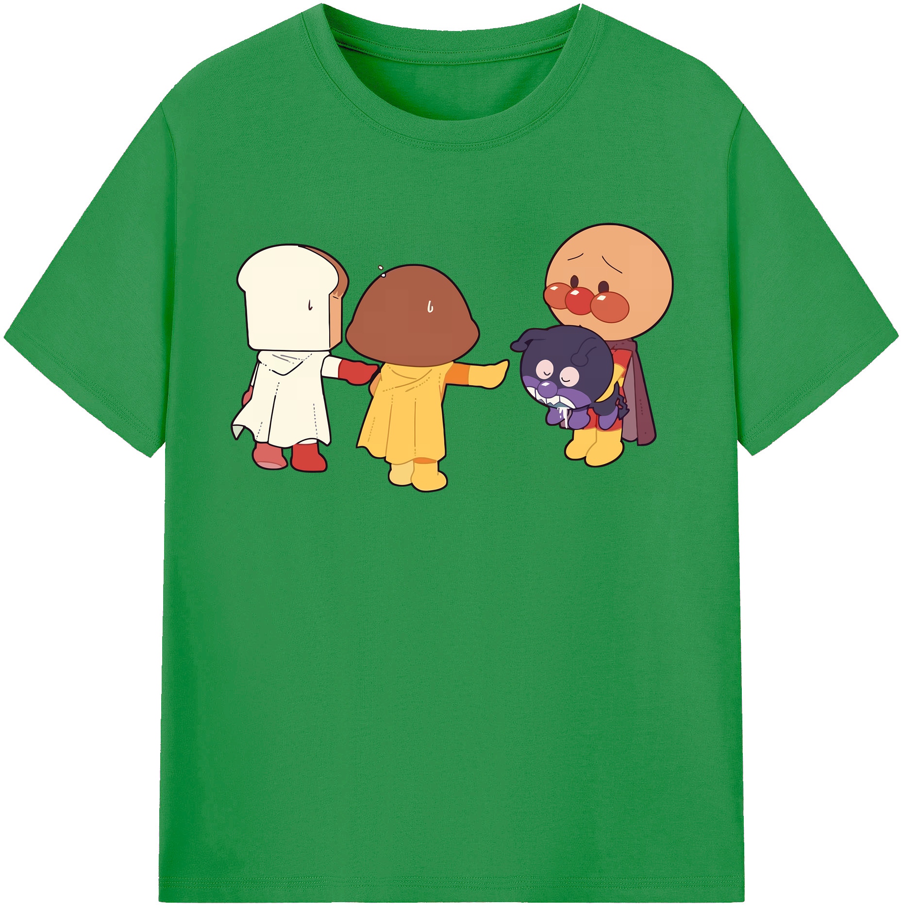 （画像用） アンパンマン Anpanman レディースカジュアルプリントTシャツ（綿100％）