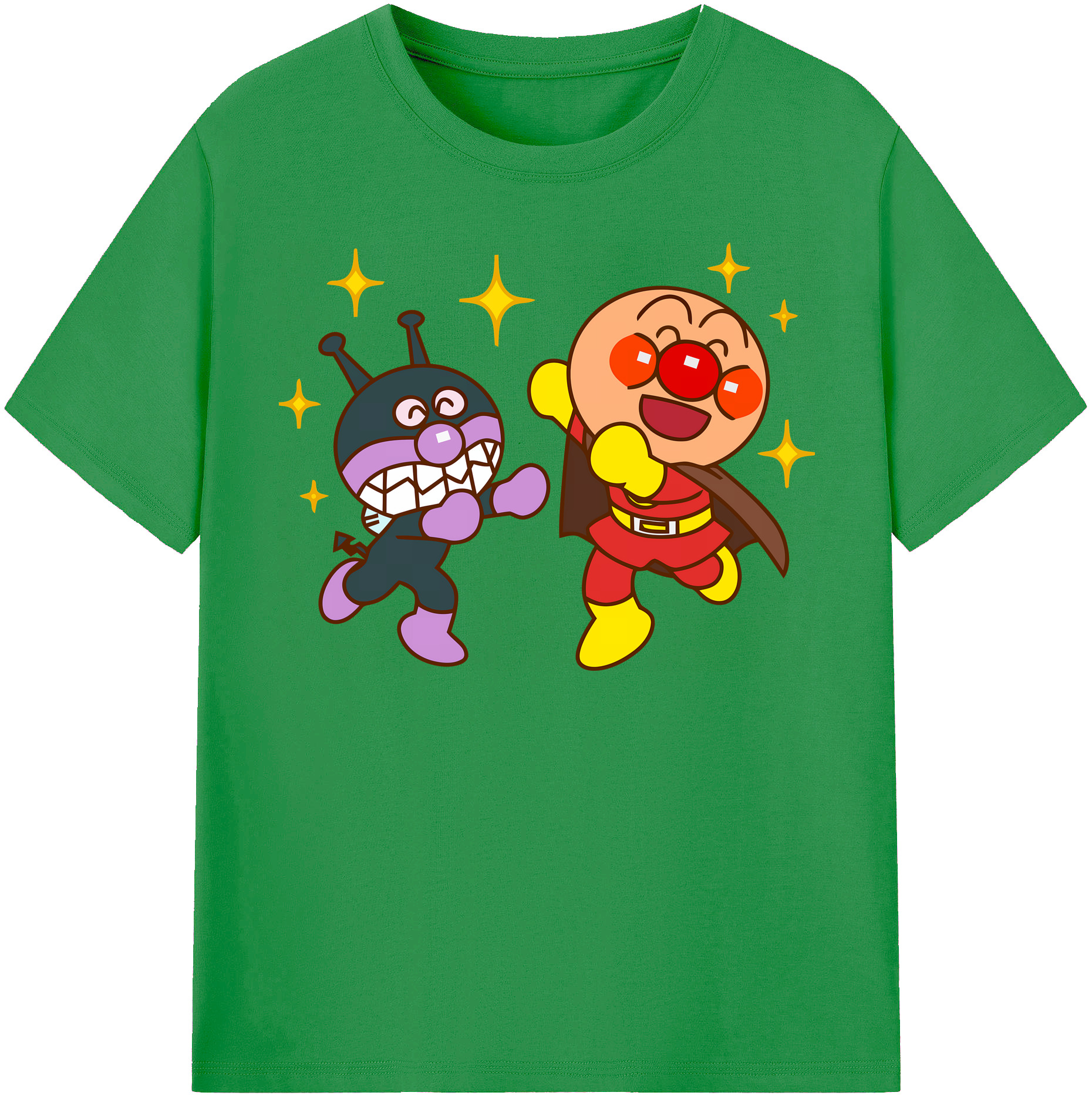 （画像用） アンパンマン Anpanman レディースカジュアルプリントTシャツ（綿100％）