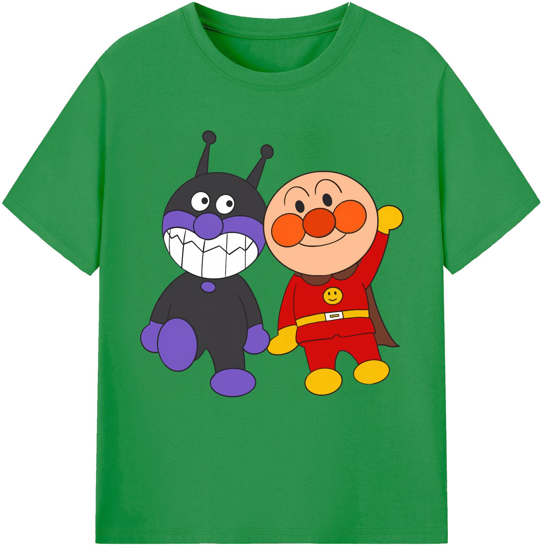 （画像用） アンパンマン Anpanman レディースカジュアルプリントTシャツ（綿100％）