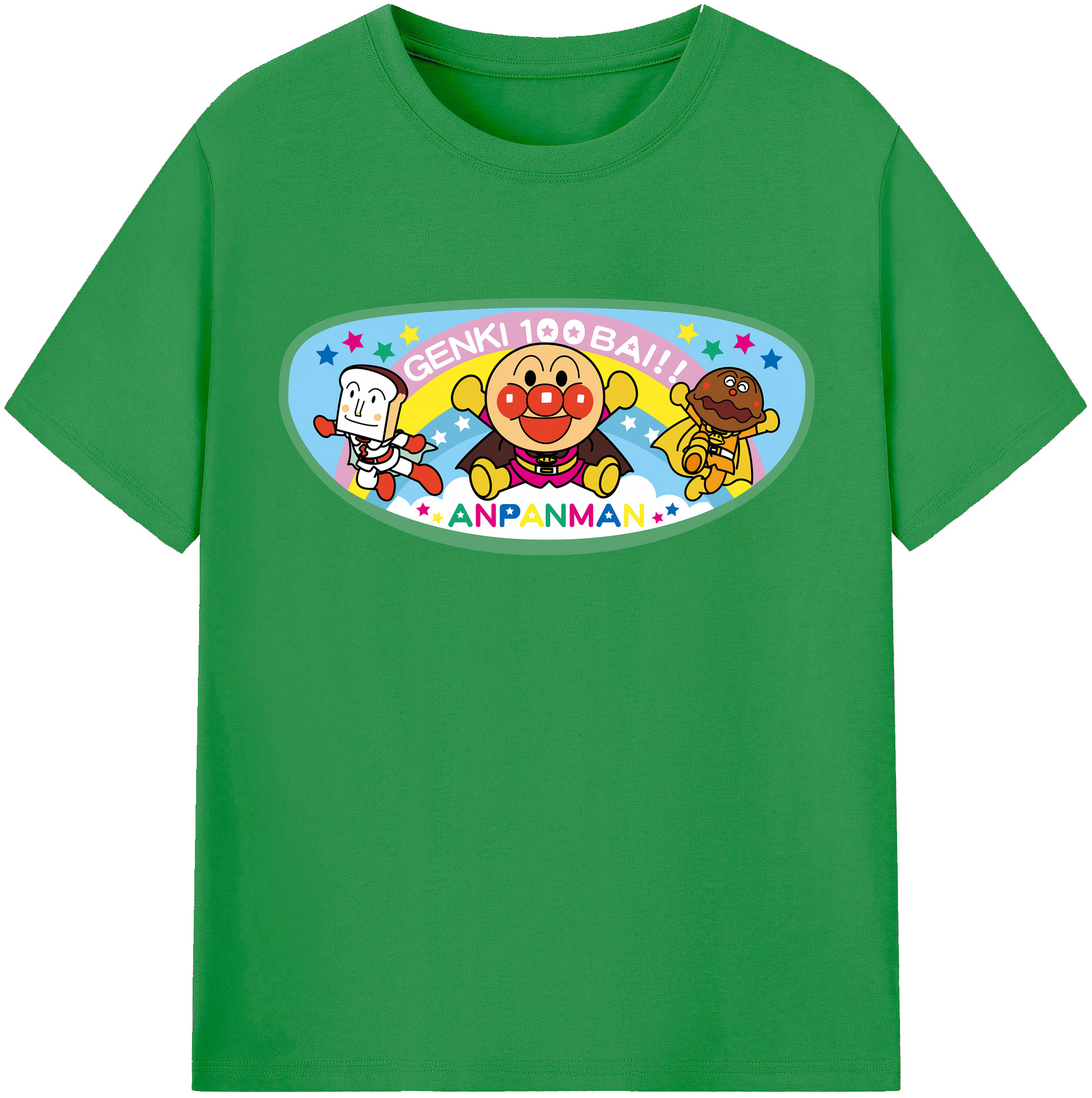 （画像用） アンパンマン Anpanman レディースカジュアルプリントTシャツ（綿100％）