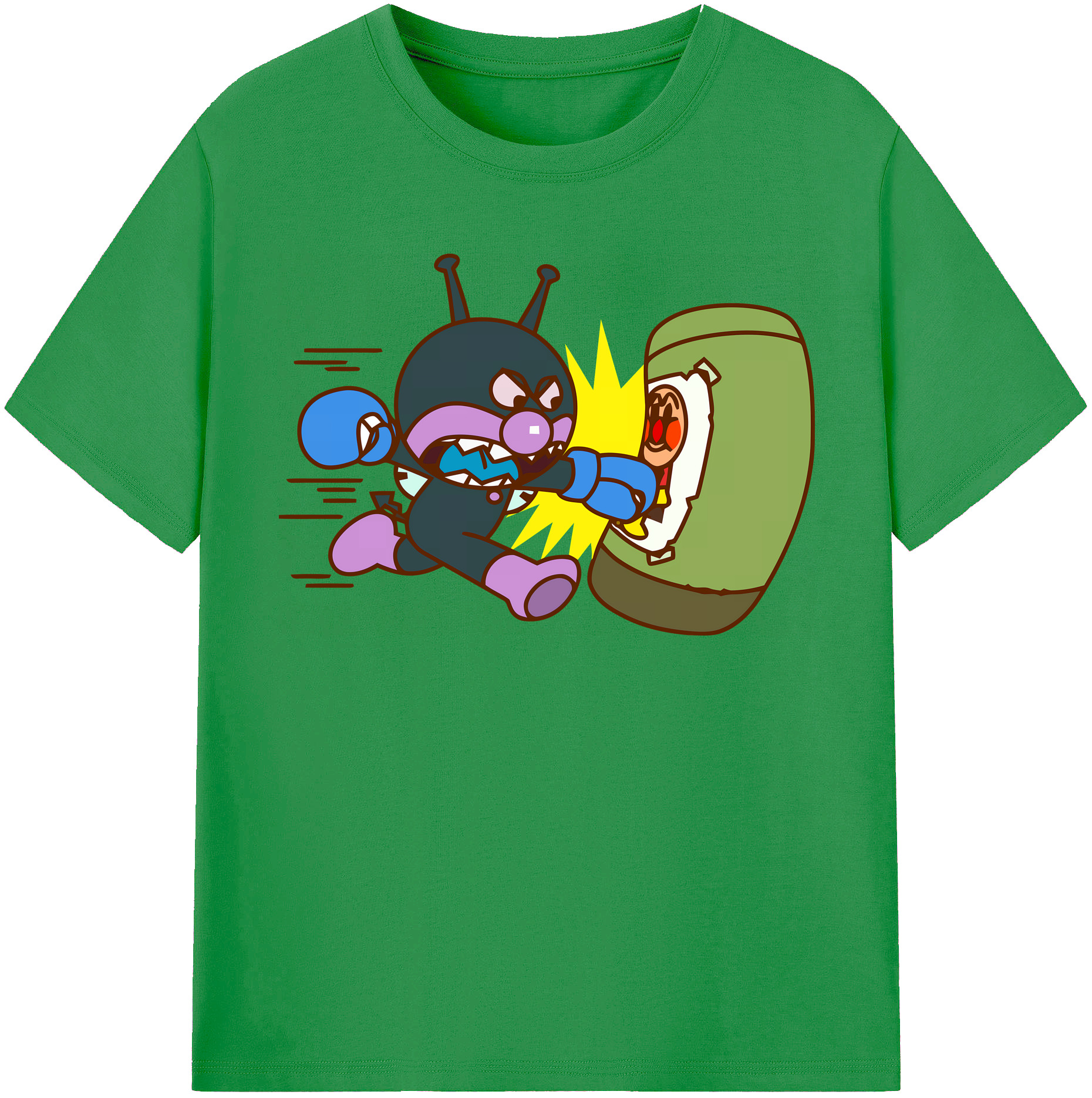 （画像用） アンパンマン Anpanman レディースカジュアルプリントTシャツ（綿100％）