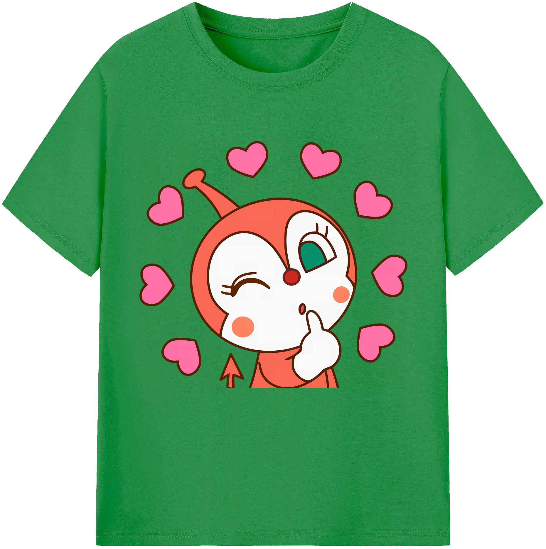 （画像用） アンパンマン Anpanman レディースカジュアルプリントTシャツ（綿100％）
