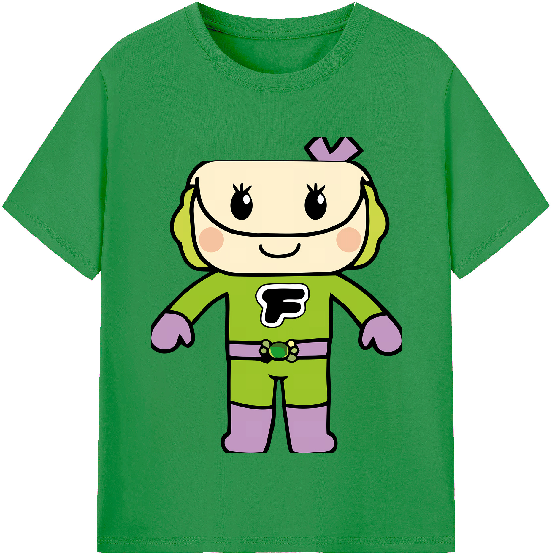 （画像用） アンパンマン Anpanman レディースカジュアルプリントTシャツ（綿100％）