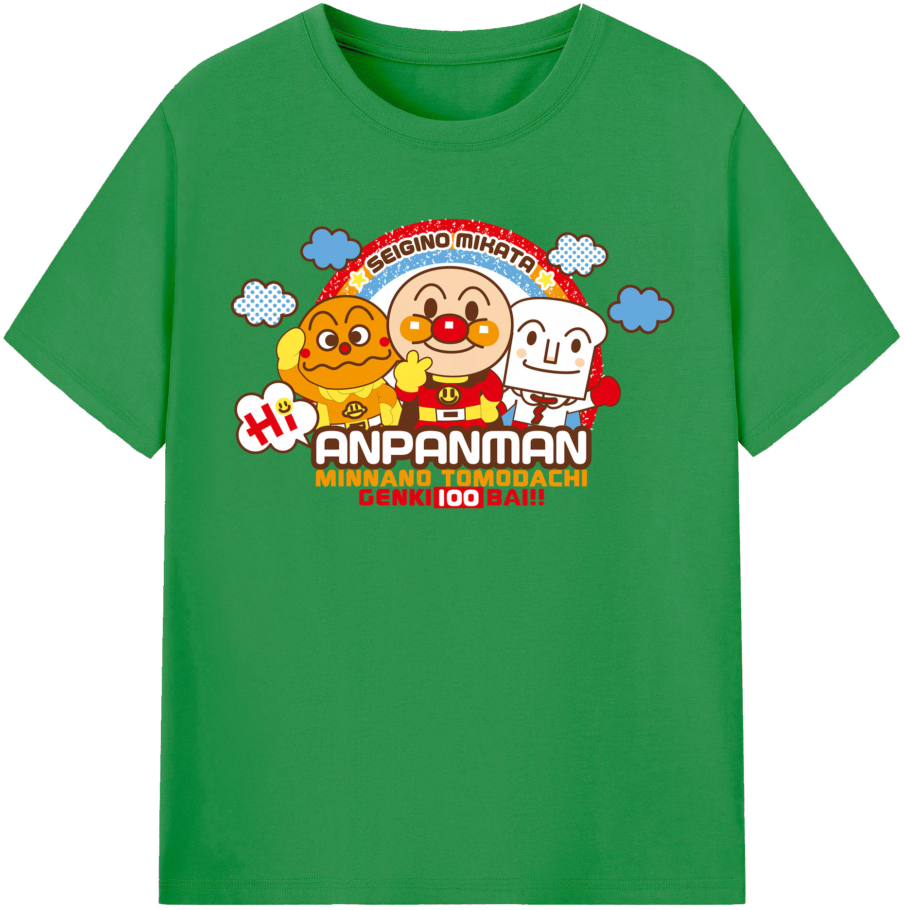 （画像用） アンパンマン Anpanman レディースカジュアルプリントTシャツ（綿100％）