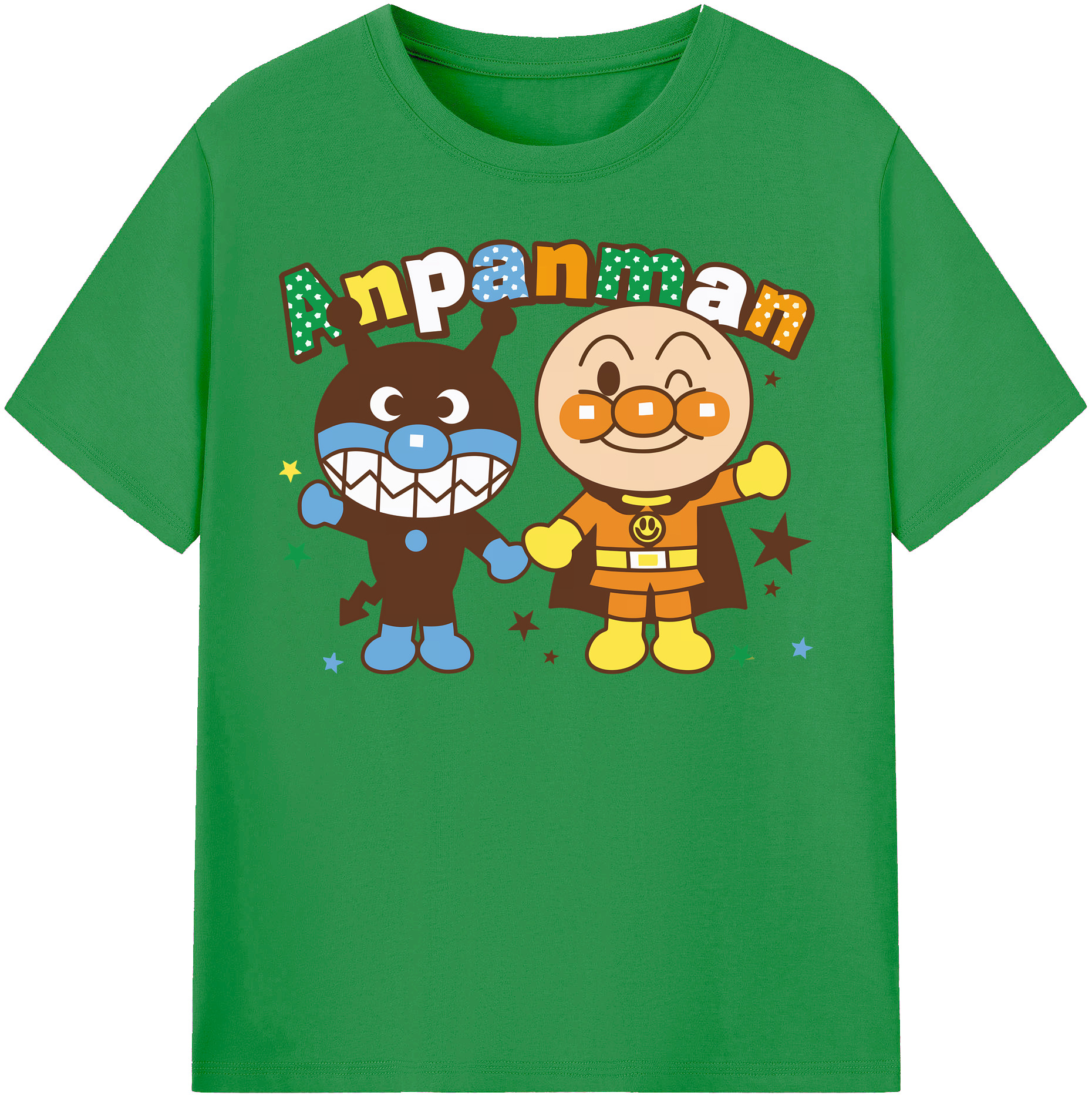 （画像用） アンパンマン Anpanman レディースカジュアルプリントTシャツ（綿100％）
