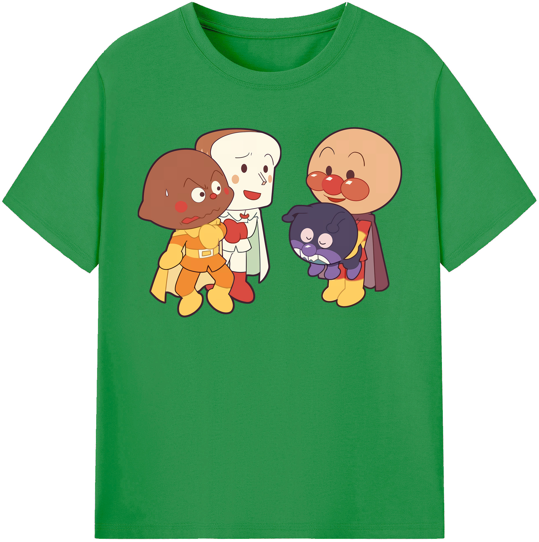 （画像用） アンパンマン Anpanman レディースカジュアルプリントTシャツ（綿100％）
