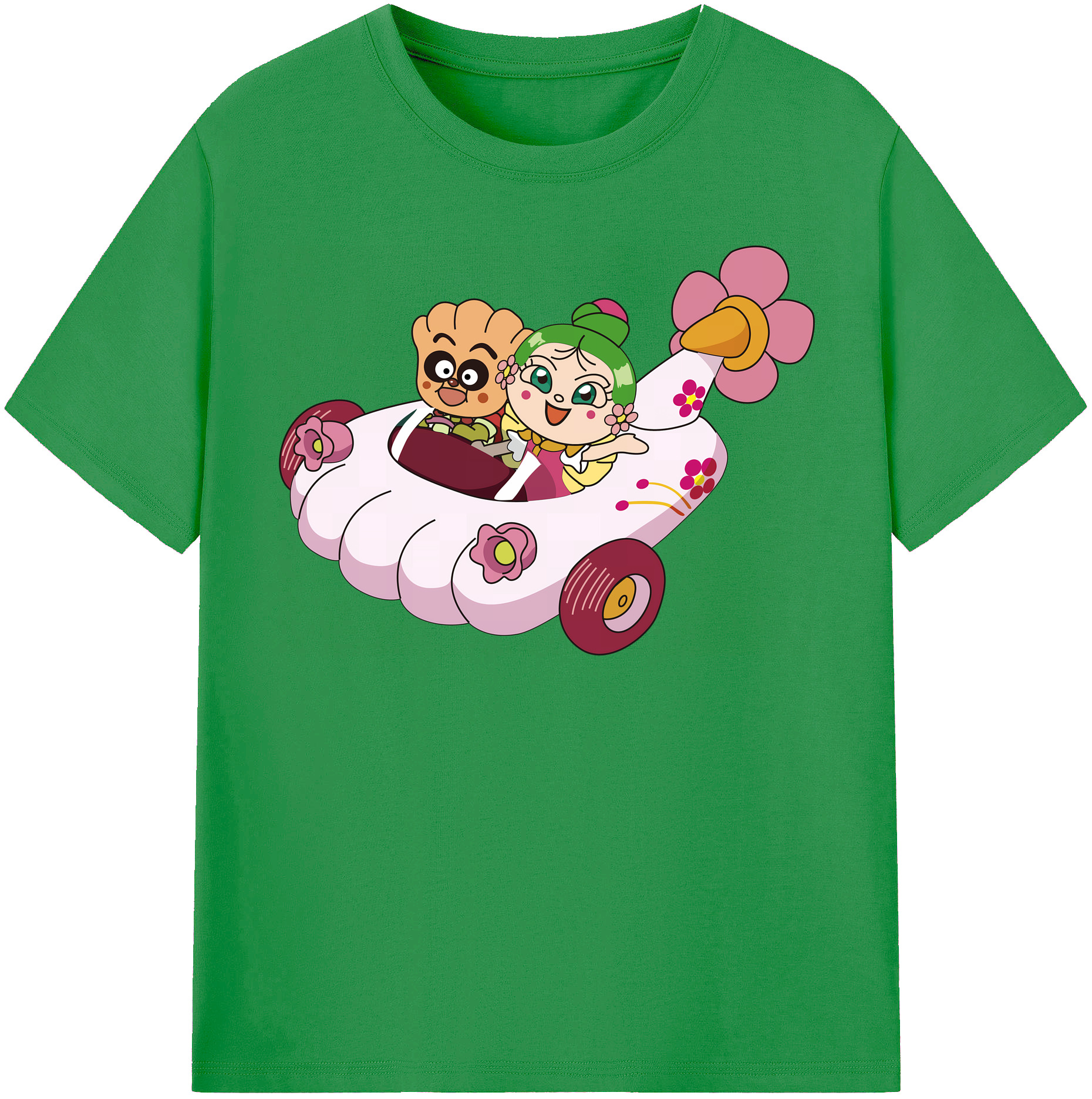 （画像用） アンパンマン Anpanman レディースカジュアルプリントTシャツ（綿100％）