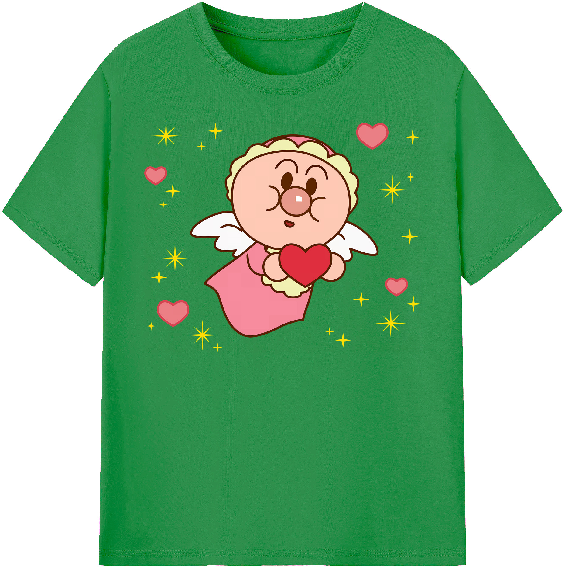 （画像用） アンパンマン Anpanman レディースカジュアルプリントTシャツ（綿100％）