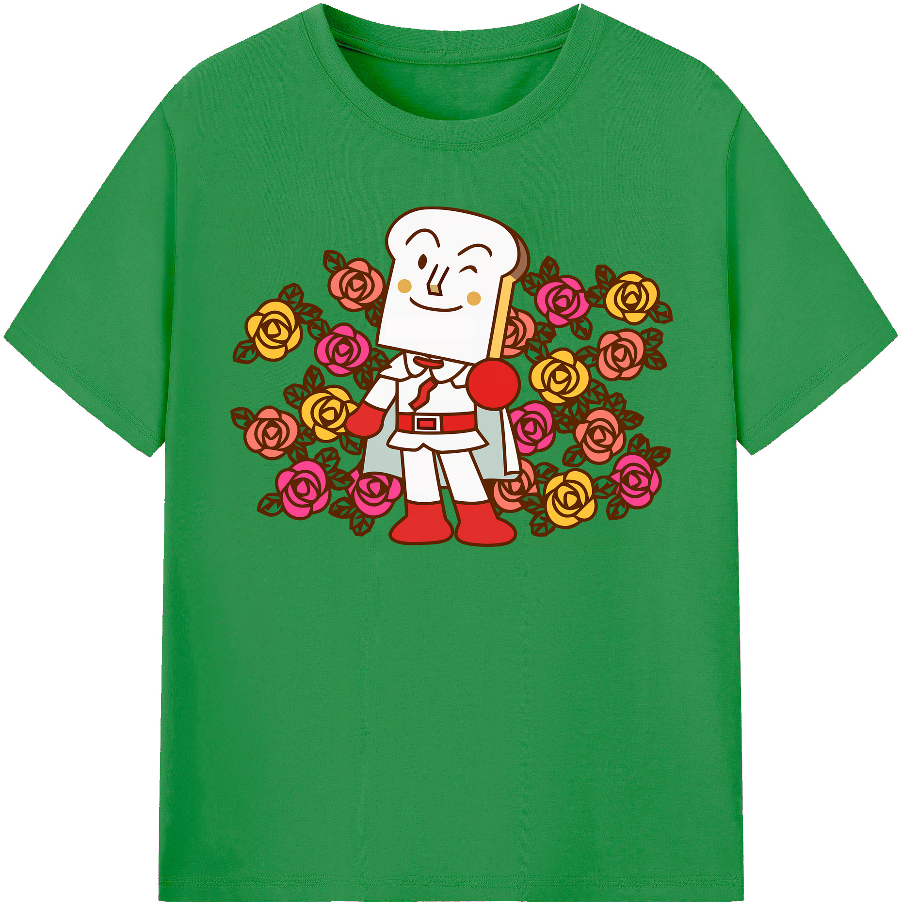 （画像用） アンパンマン Anpanman レディースカジュアルプリントTシャツ（綿100％）