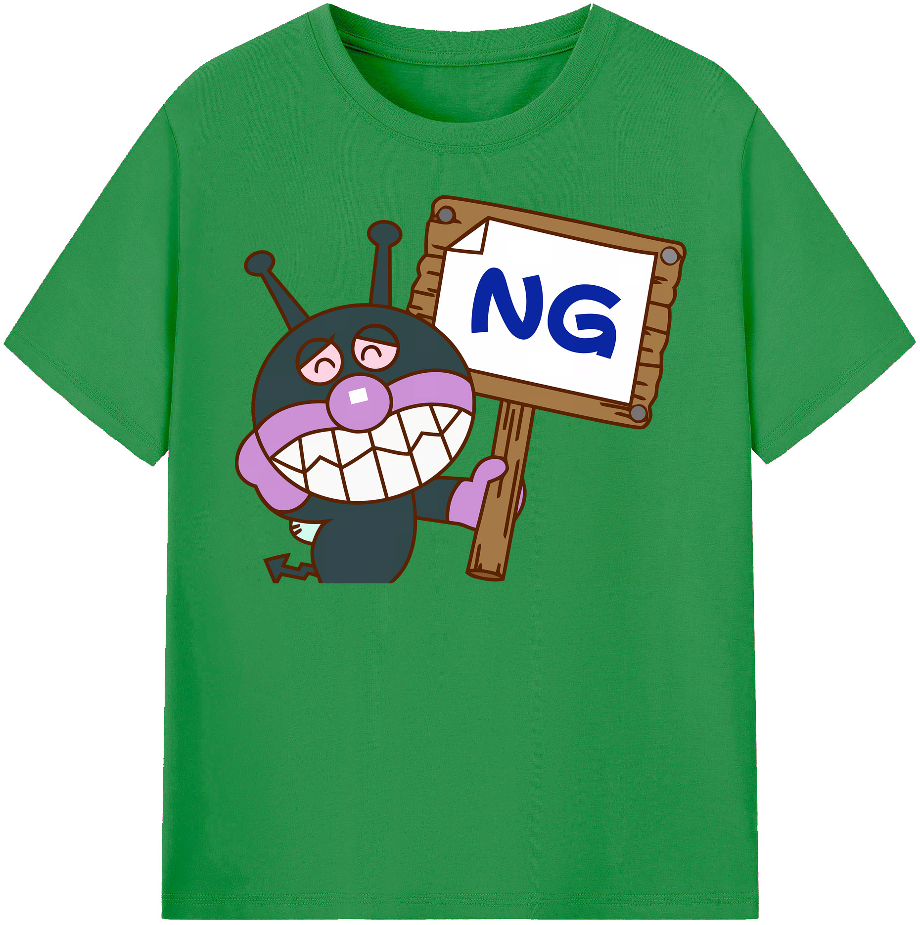 （画像用） アンパンマン Anpanman レディースカジュアルプリントTシャツ（綿100％）