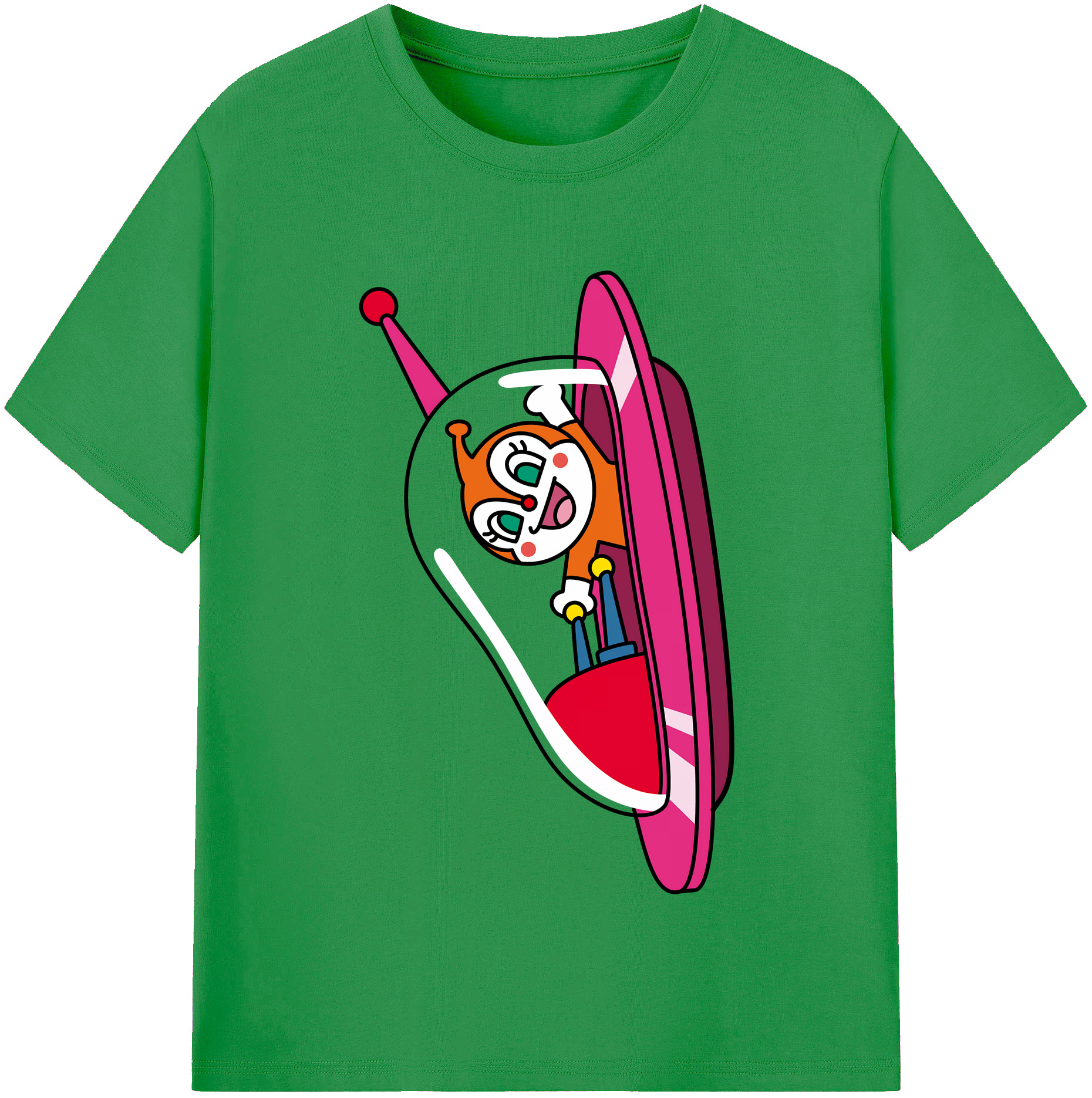（画像用） アンパンマン Anpanman レディースカジュアルプリントTシャツ（綿100％）