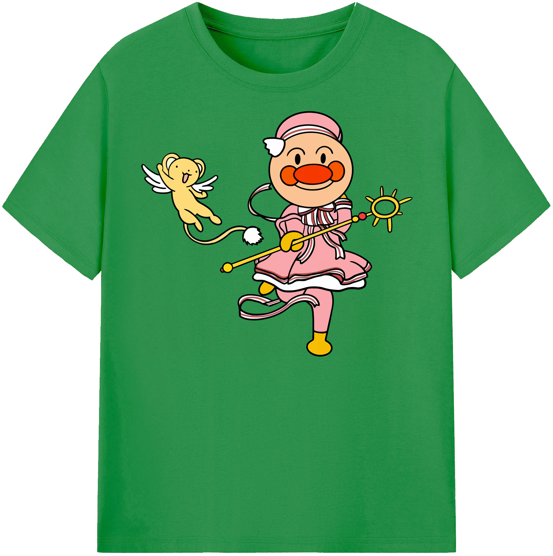 （画像用） アンパンマン Anpanman レディースカジュアルプリントTシャツ（綿100％）