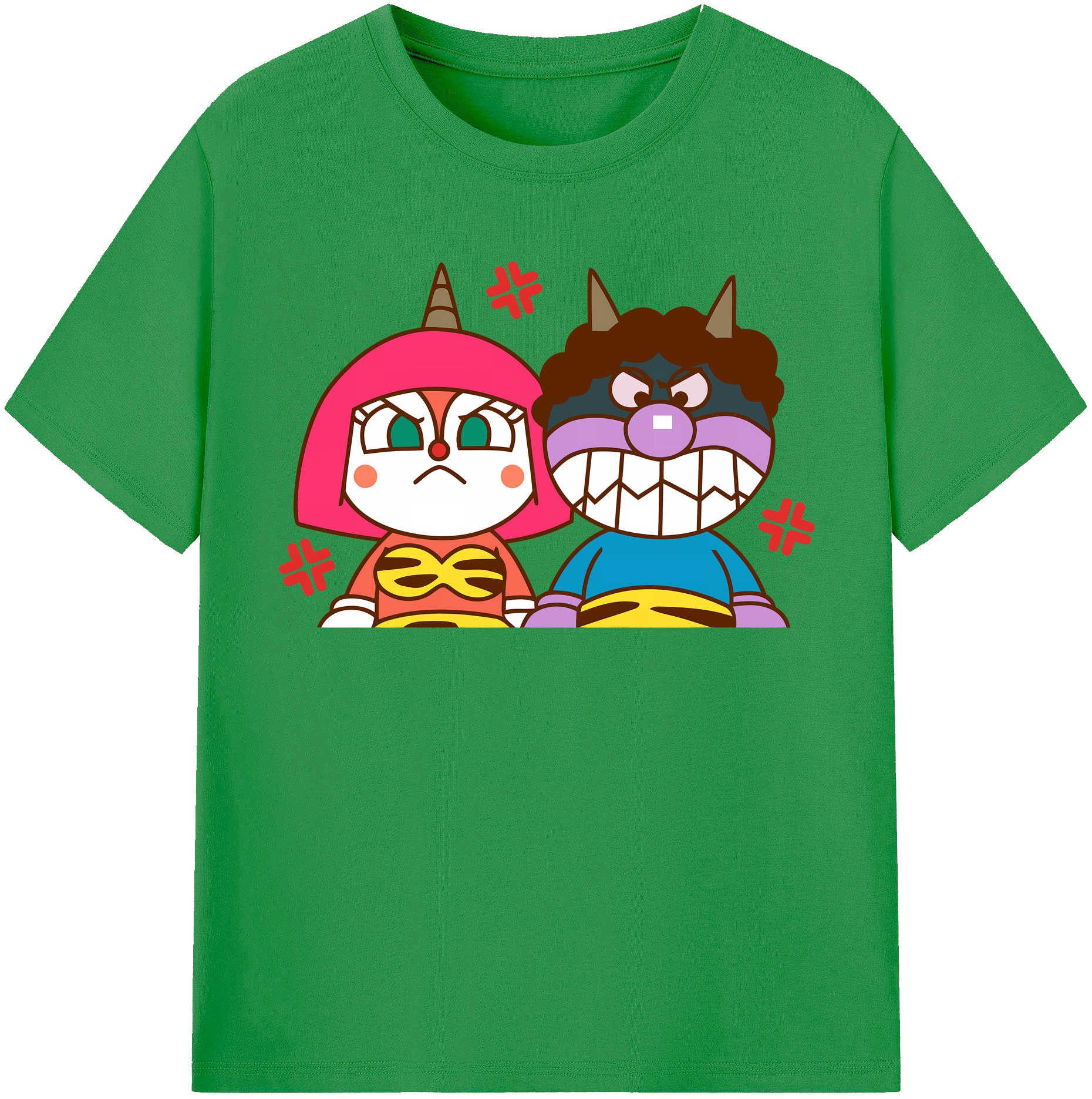 （画像用） アンパンマン Anpanman レディースカジュアルプリントTシャツ（綿100％）