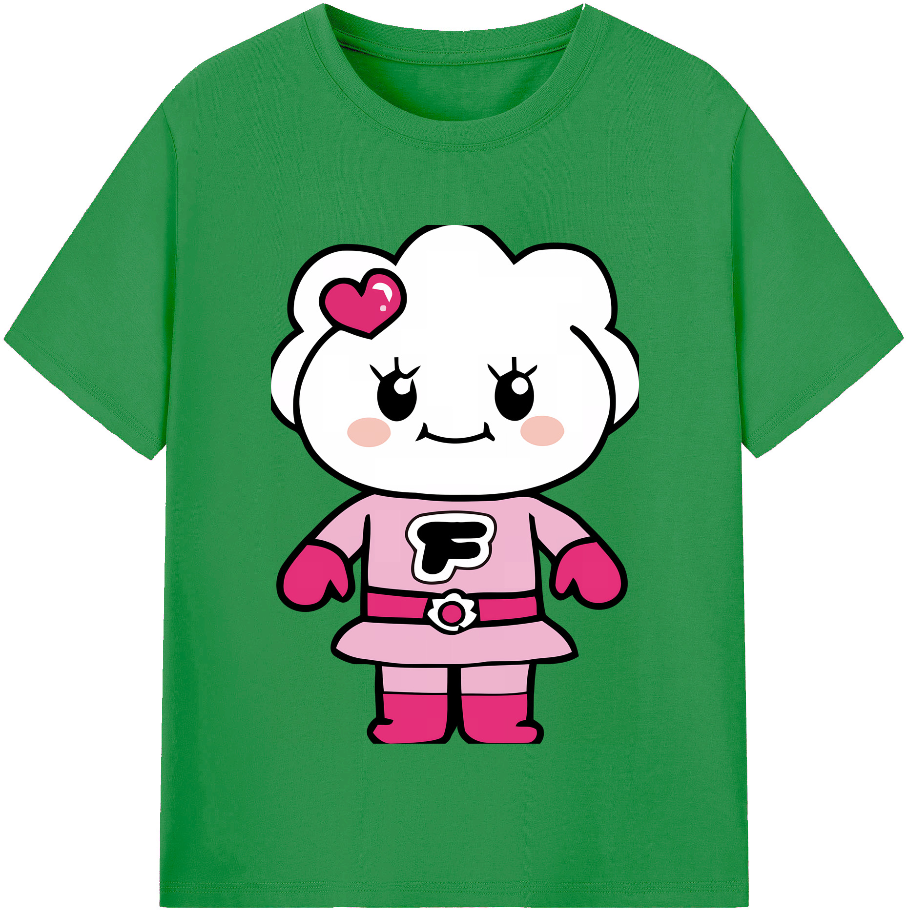 （画像用） アンパンマン Anpanman レディースカジュアルプリントTシャツ（綿100％）