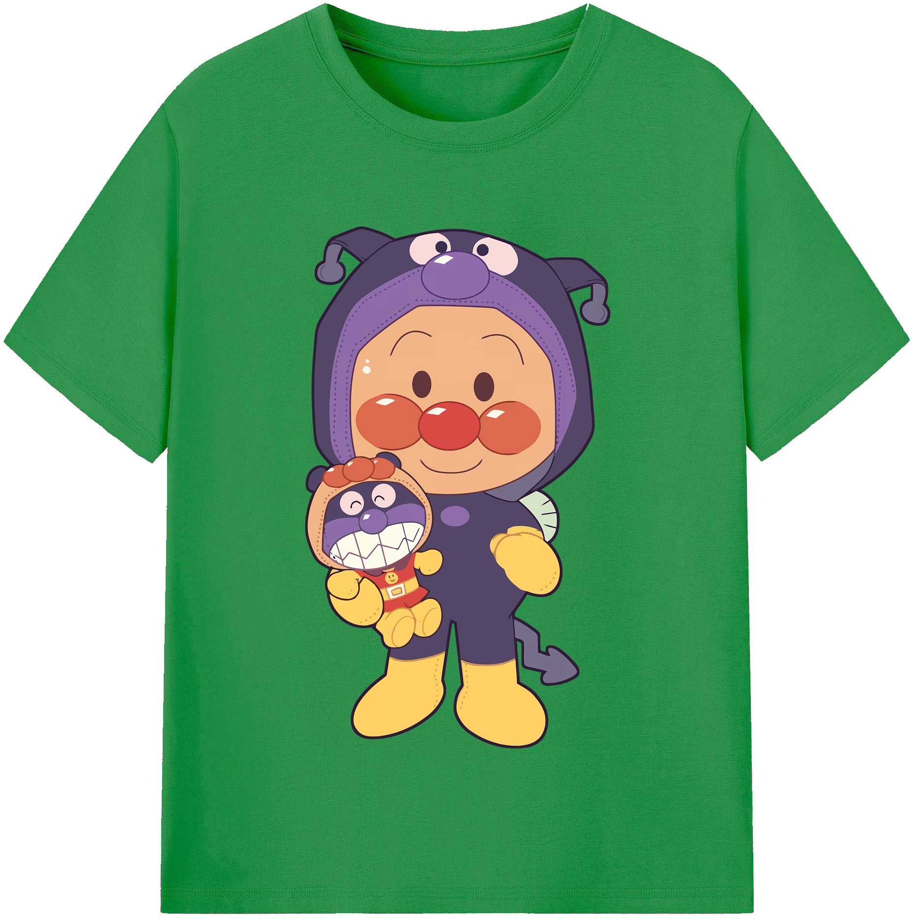 （画像用） アンパンマン Anpanman レディースカジュアルプリントTシャツ（綿100％）
