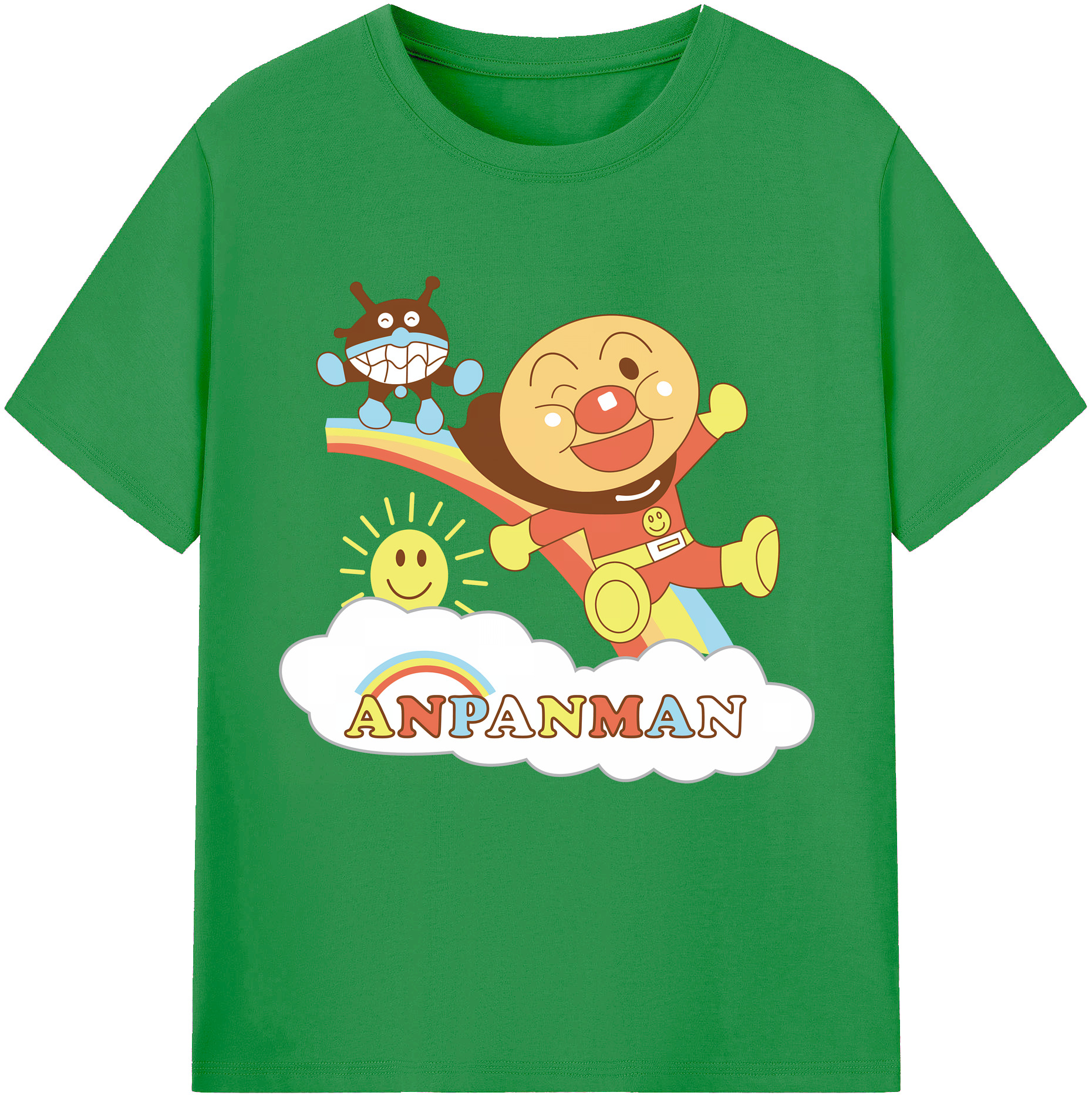 （画像用） アンパンマン Anpanman レディースカジュアルプリントTシャツ（綿100％）
