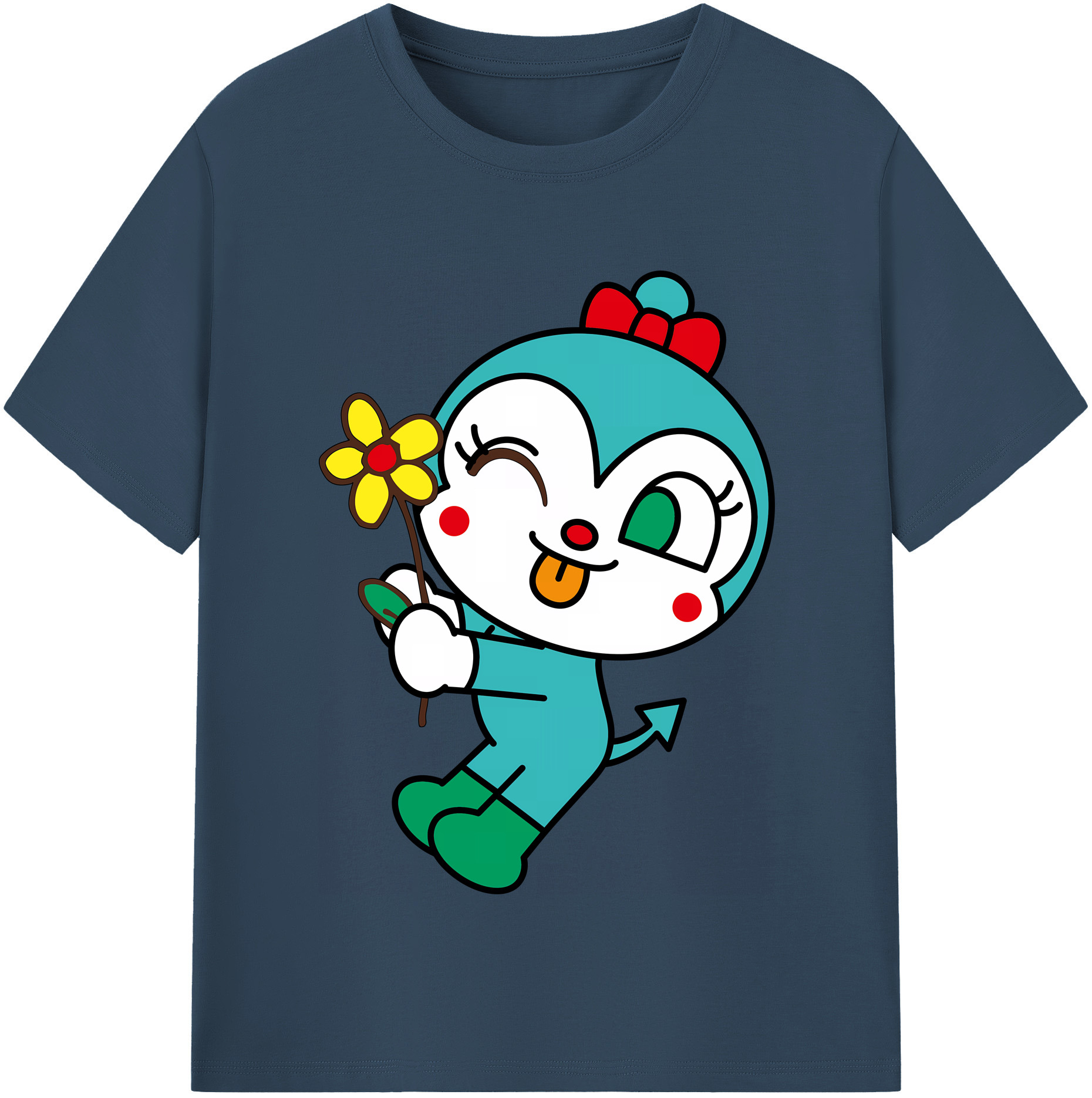 （画像用） アンパンマン Anpanman レディースカジュアルプリントTシャツ（綿100％）