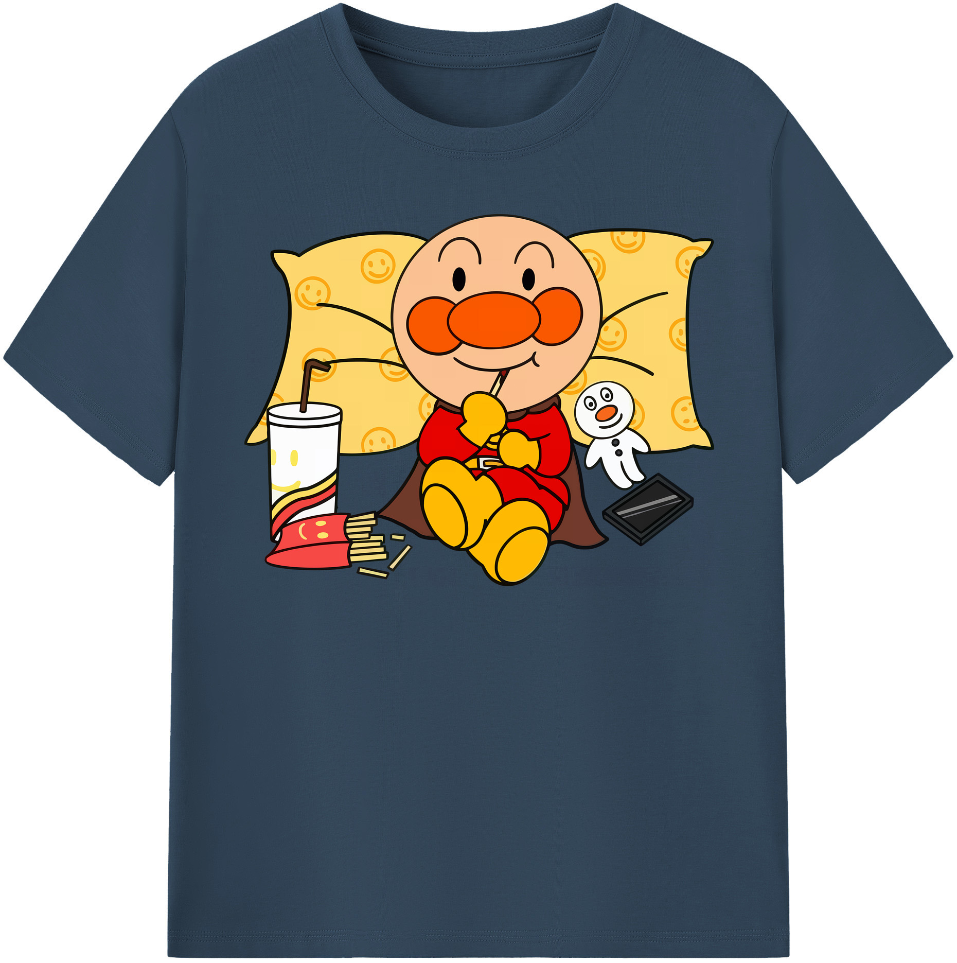 （画像用） アンパンマン Anpanman レディースカジュアルプリントTシャツ（綿100％）