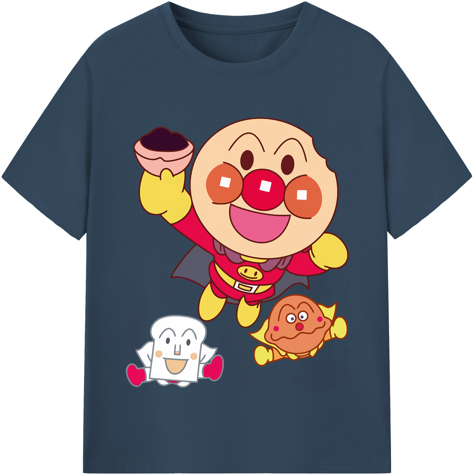 （画像用） アンパンマン Anpanman レディースカジュアルプリントTシャツ（綿100％）