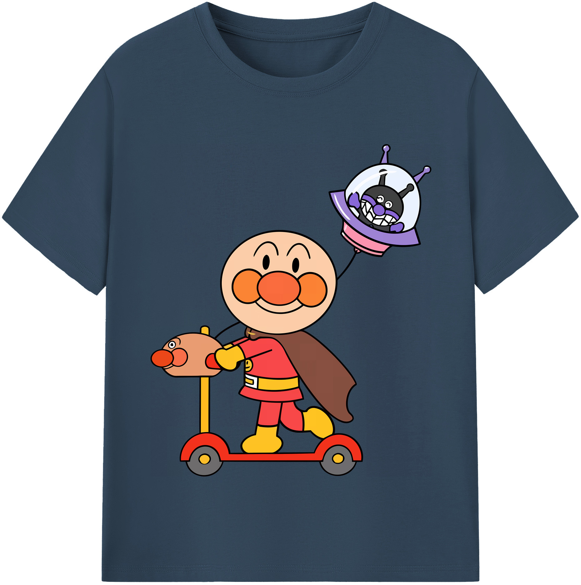 （画像用） アンパンマン Anpanman レディースカジュアルプリントTシャツ（綿100％）