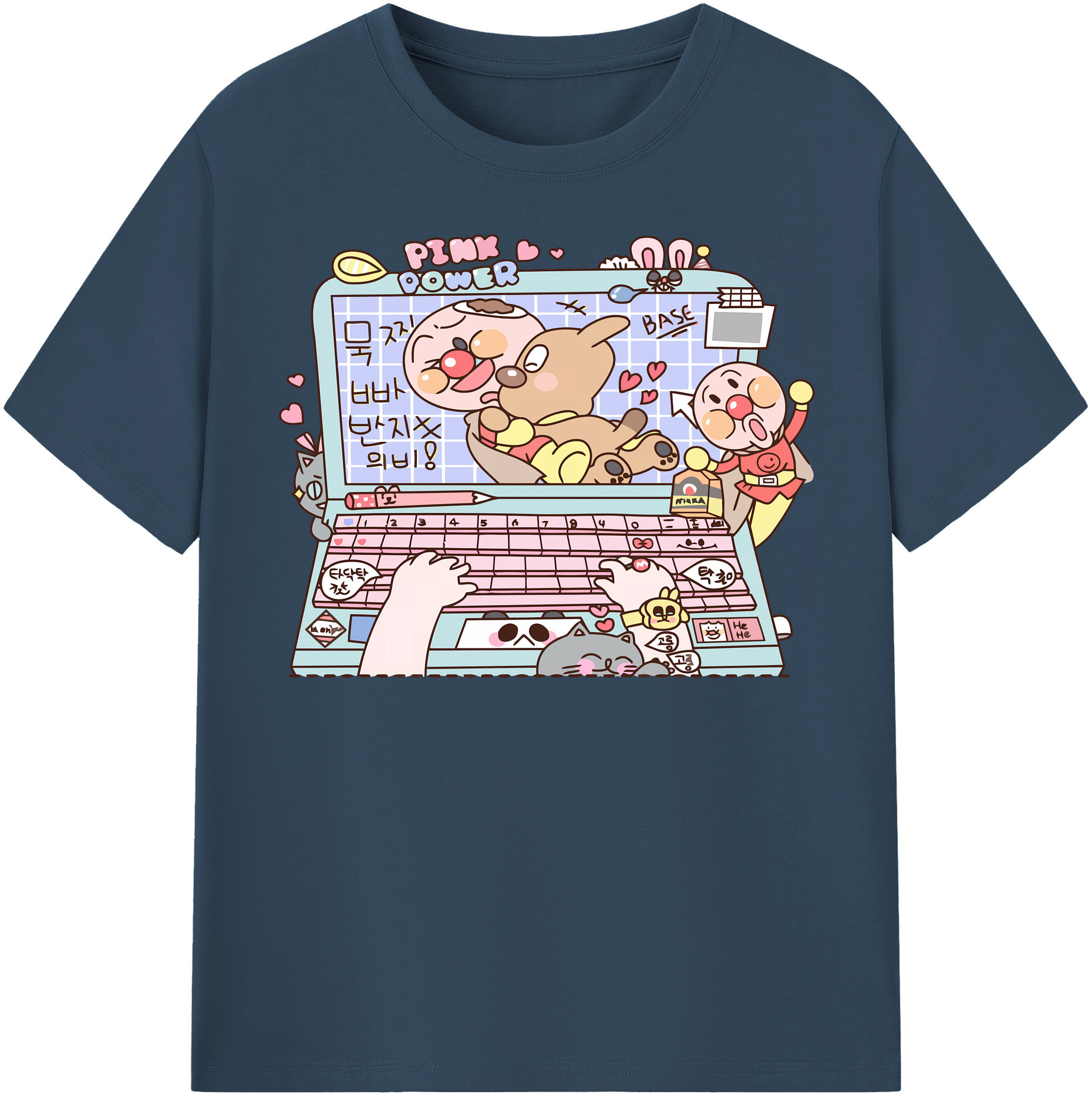 （画像用） アンパンマン Anpanman レディースカジュアルプリントTシャツ（綿100％）
