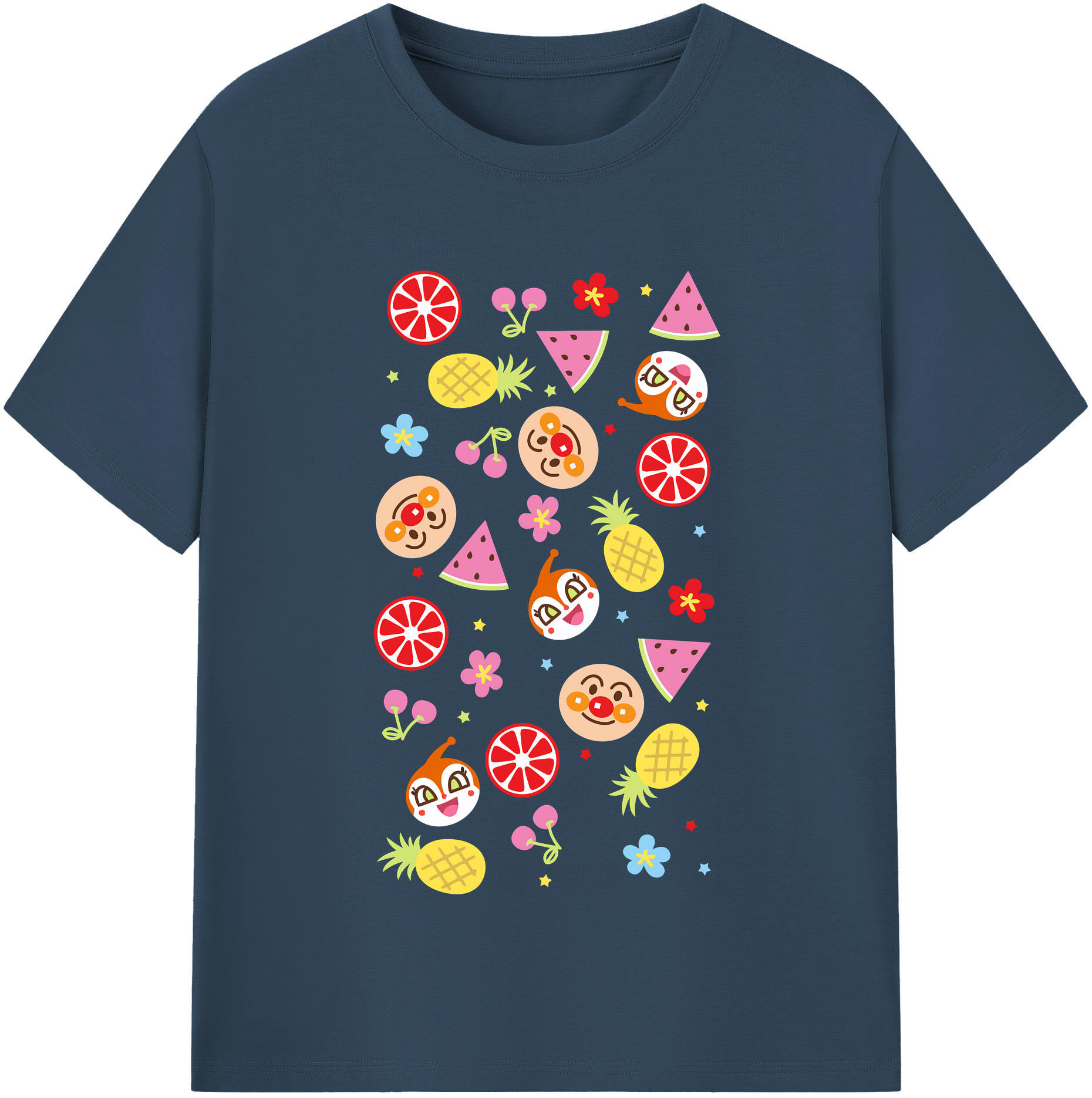 （画像用） アンパンマン Anpanman レディースカジュアルプリントTシャツ（綿100％）