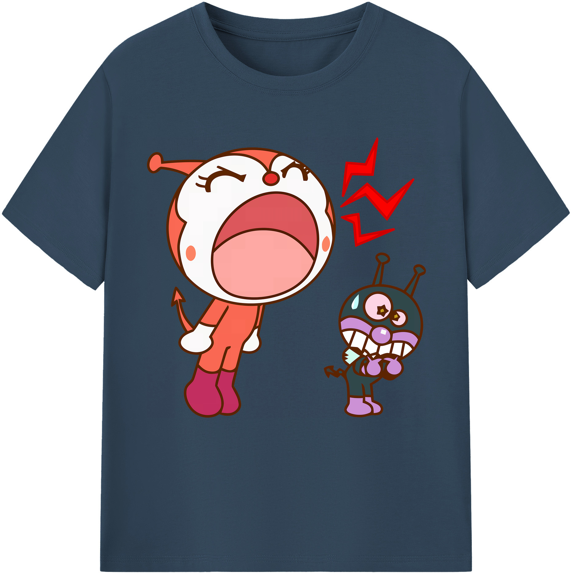 （画像用） アンパンマン Anpanman レディースカジュアルプリントTシャツ（綿100％）