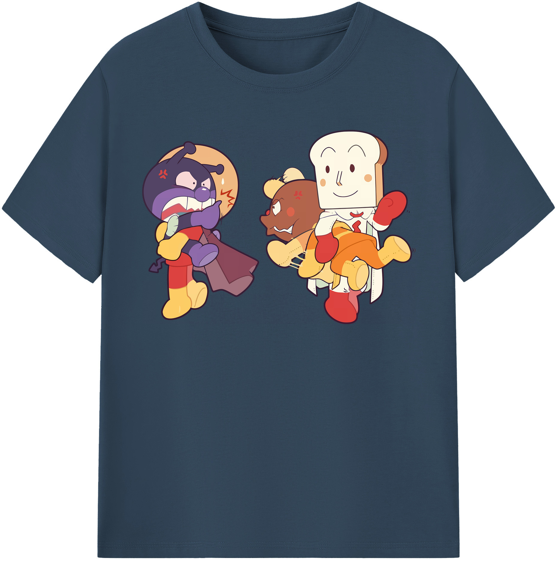 （画像用） アンパンマン Anpanman レディースカジュアルプリントTシャツ（綿100％）