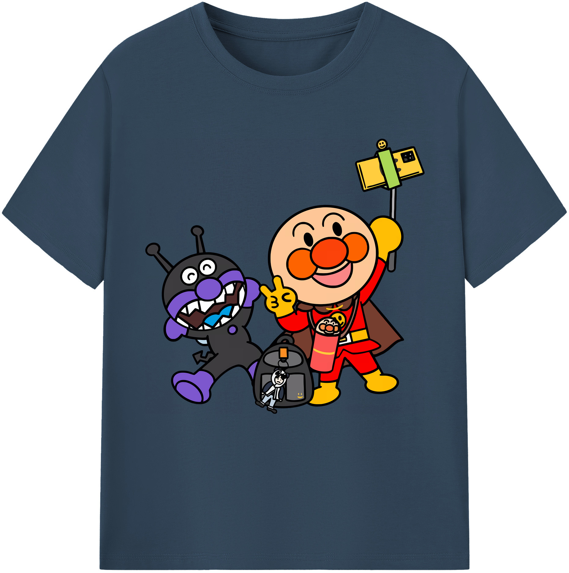 （画像用） アンパンマン Anpanman レディースカジュアルプリントTシャツ（綿100％）