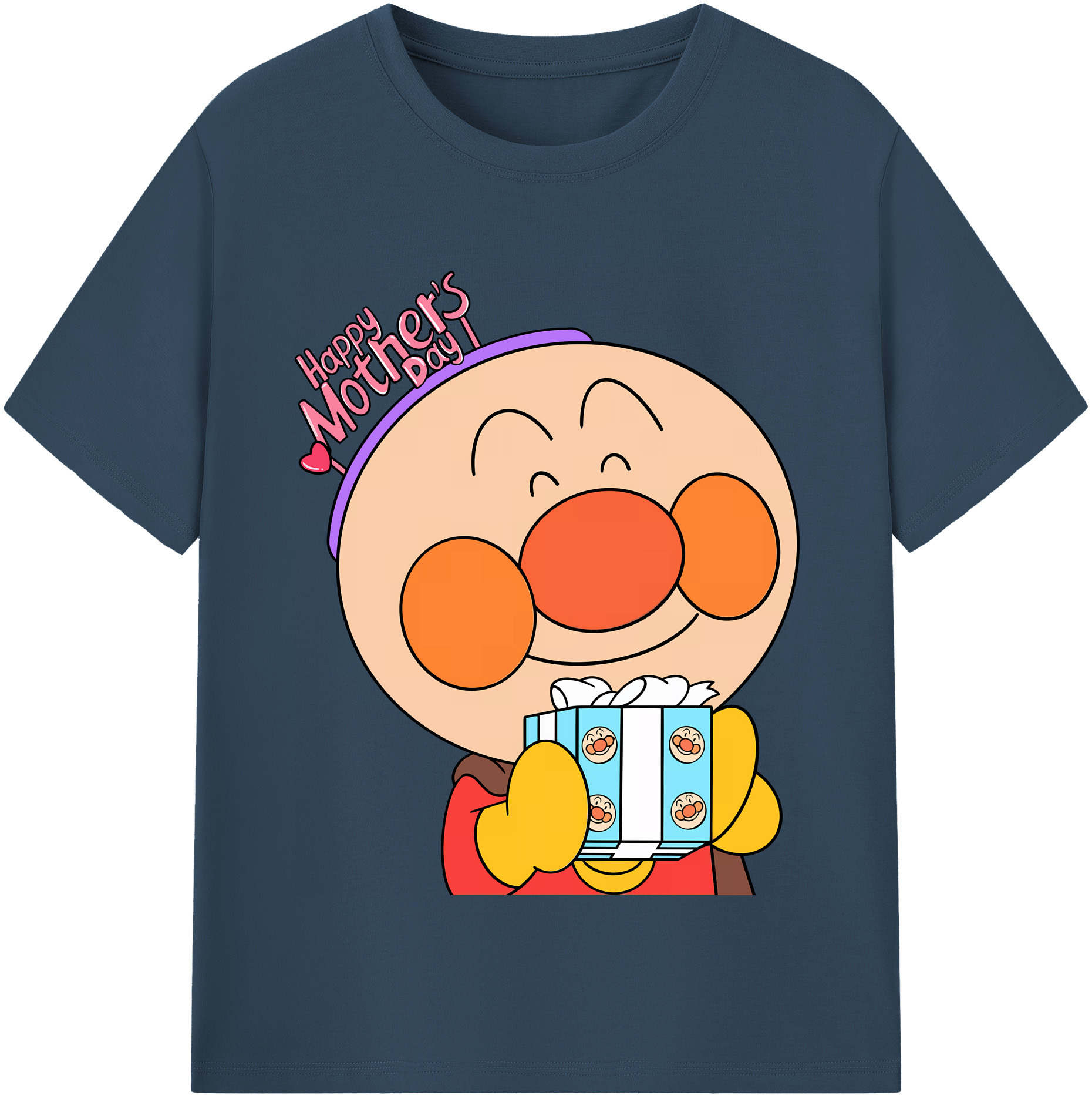 （画像用） アンパンマン Anpanman レディースカジュアルプリントTシャツ（綿100％）