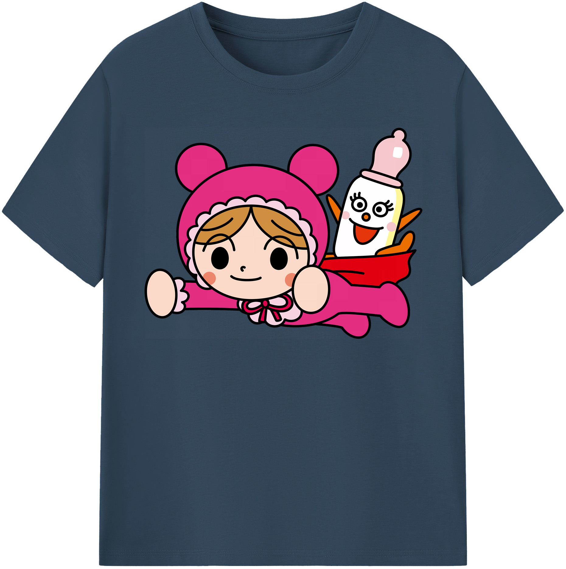 （画像用） アンパンマン Anpanman レディースカジュアルプリントTシャツ（綿100％）