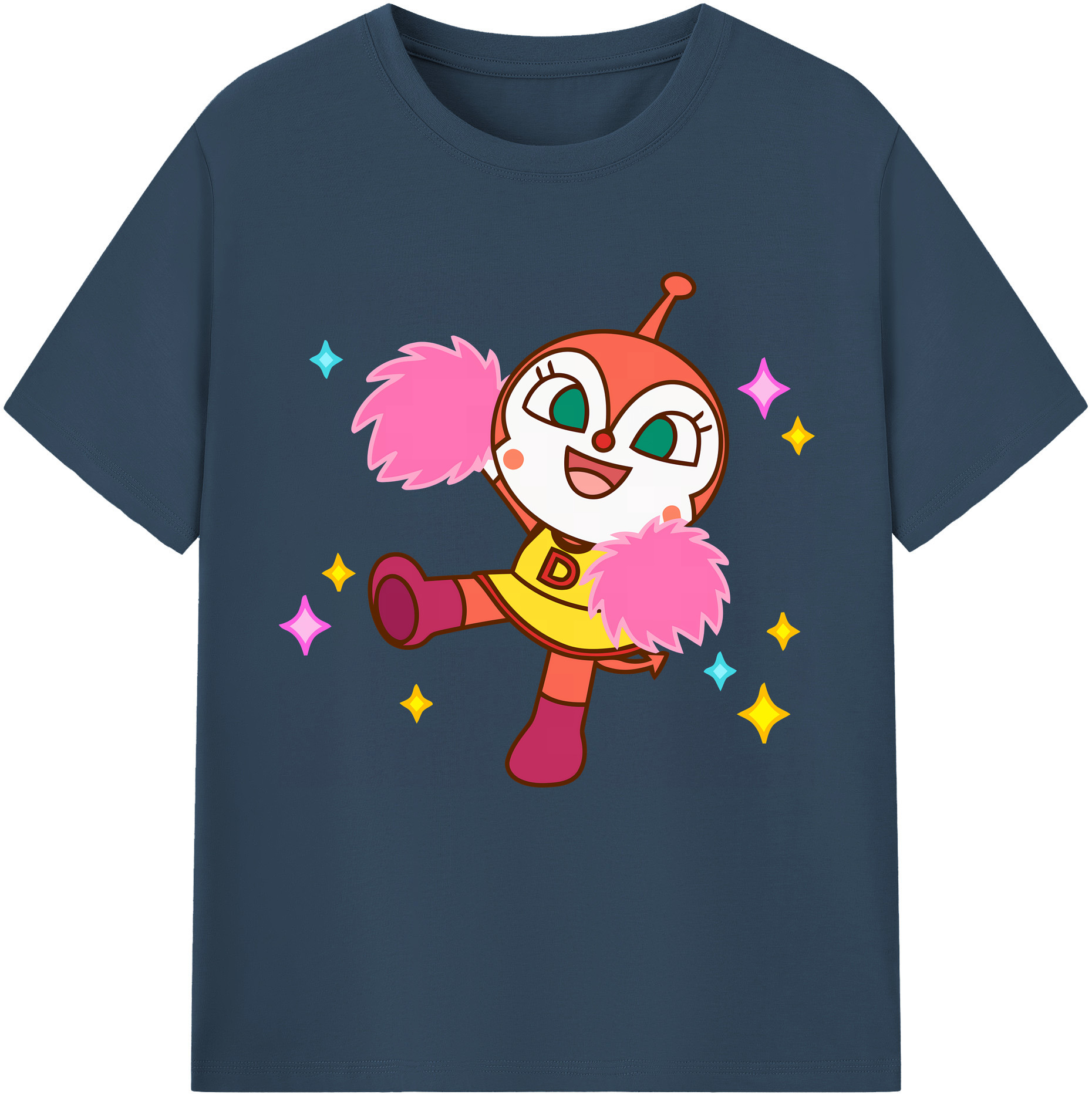 （画像用） アンパンマン Anpanman レディースカジュアルプリントTシャツ（綿100％）