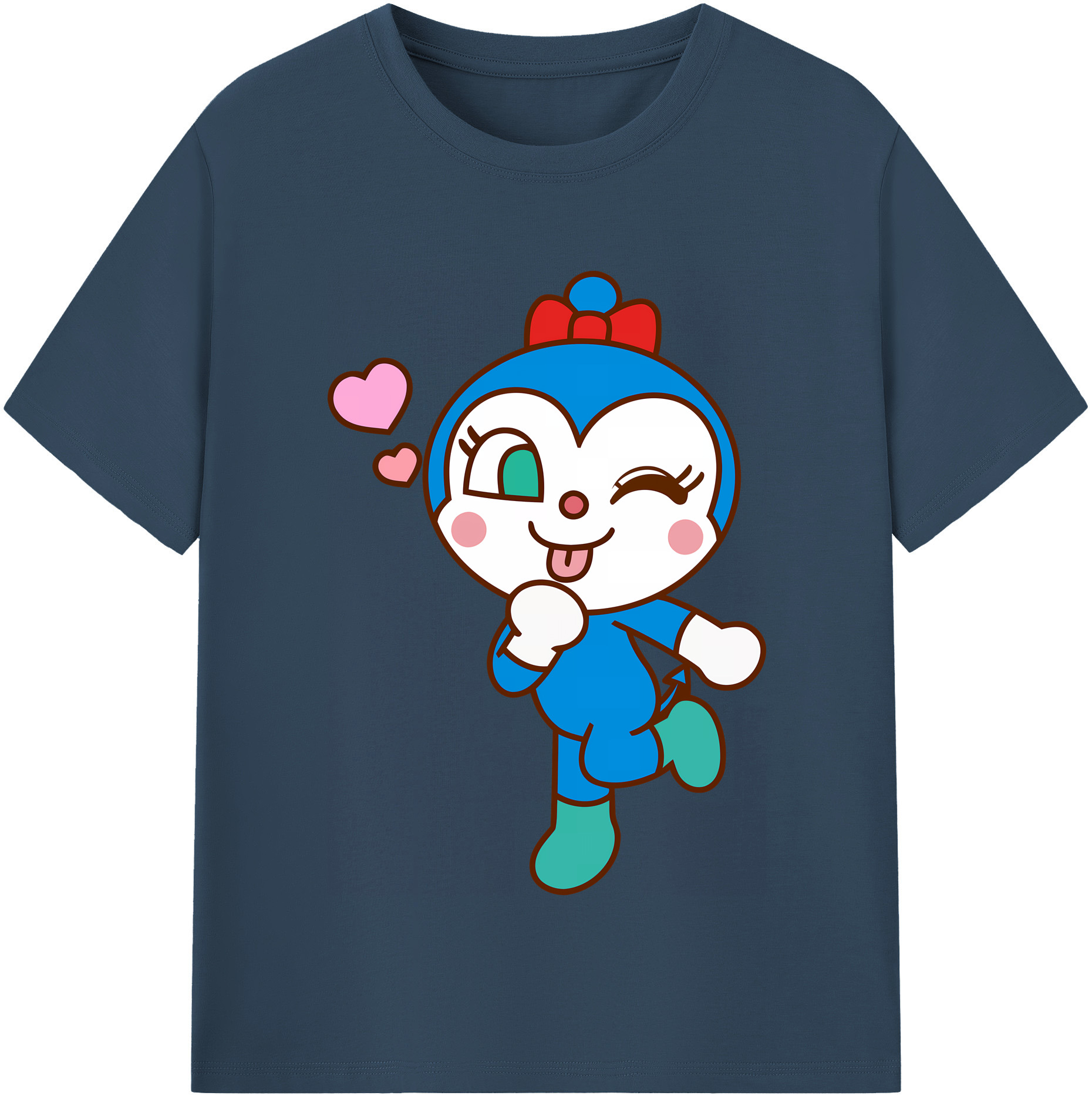 （画像用） アンパンマン Anpanman レディースカジュアルプリントTシャツ（綿100％）
