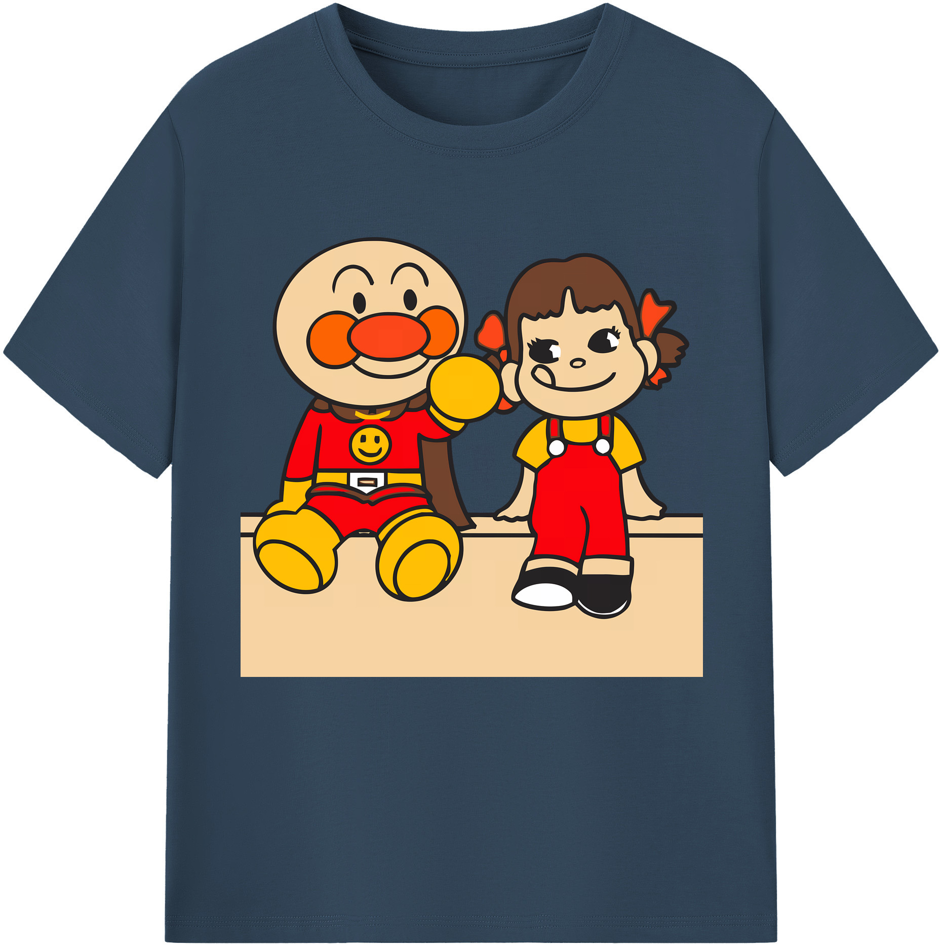（画像用） アンパンマン Anpanman レディースカジュアルプリントTシャツ（綿100％）