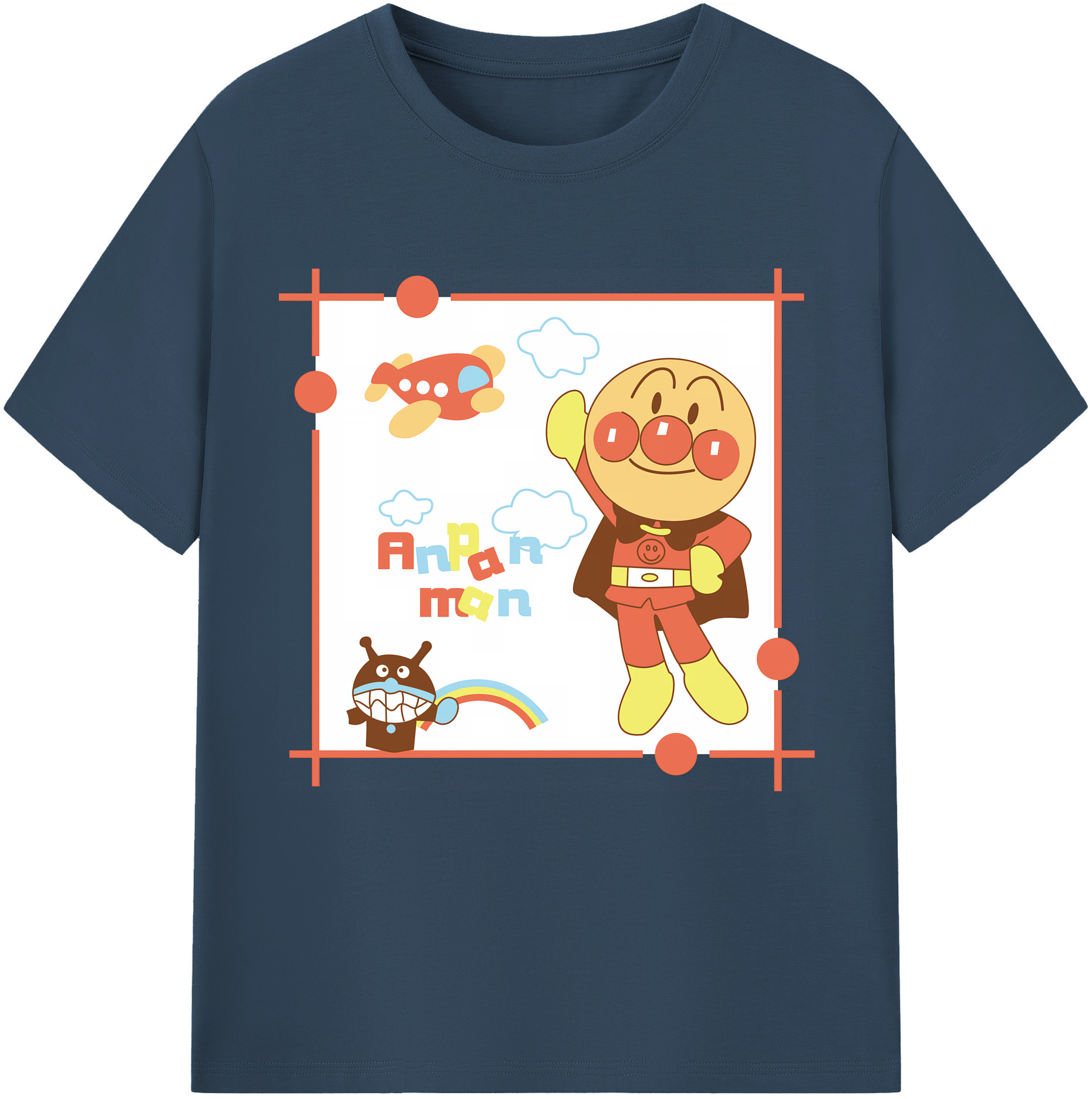 （画像用） アンパンマン Anpanman レディースカジュアルプリントTシャツ（綿100％）