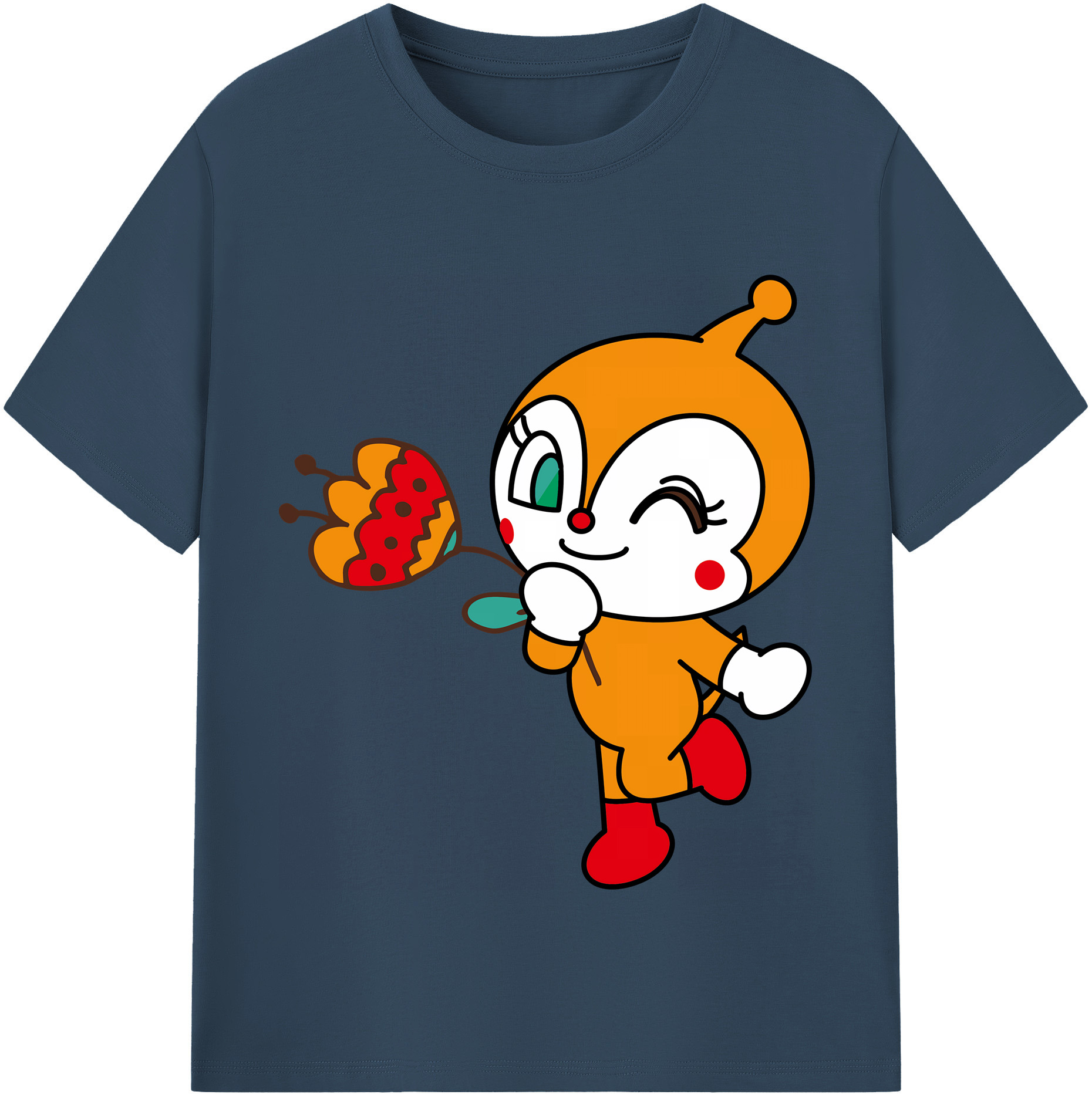 （画像用） アンパンマン Anpanman レディースカジュアルプリントTシャツ（綿100％）