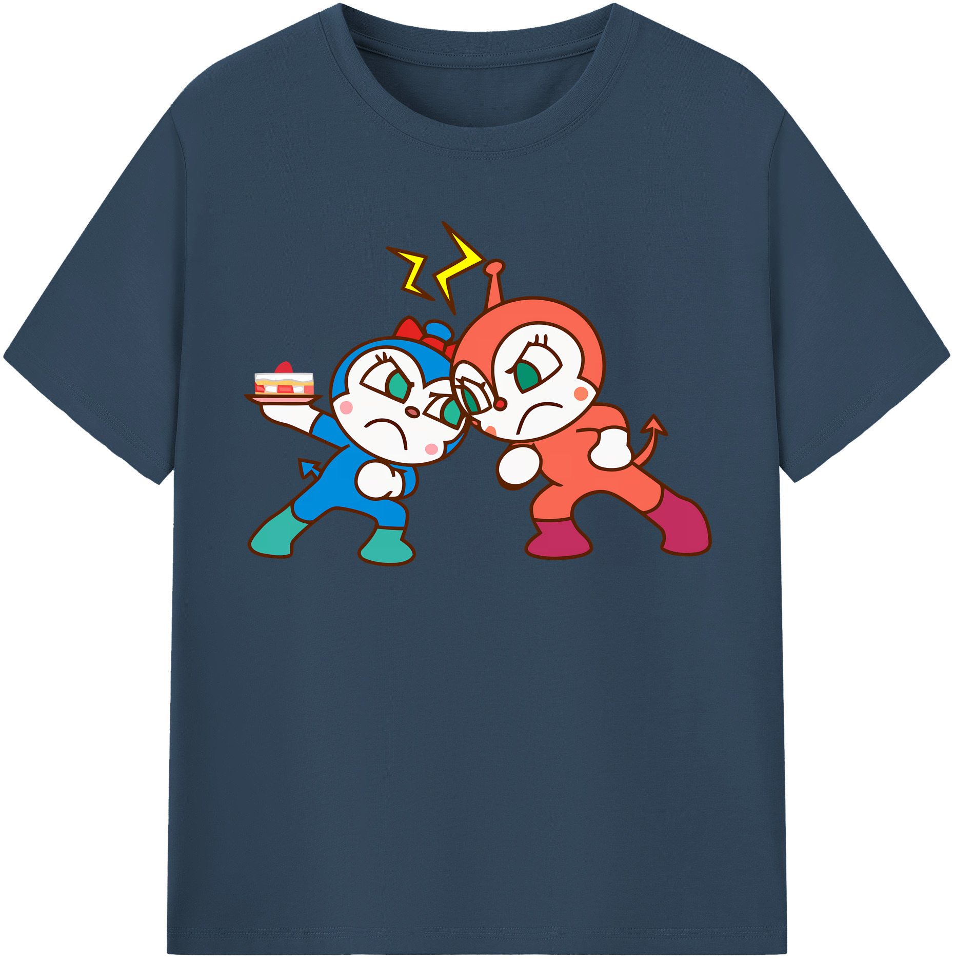 （画像用） アンパンマン Anpanman レディースカジュアルプリントTシャツ（綿100％）