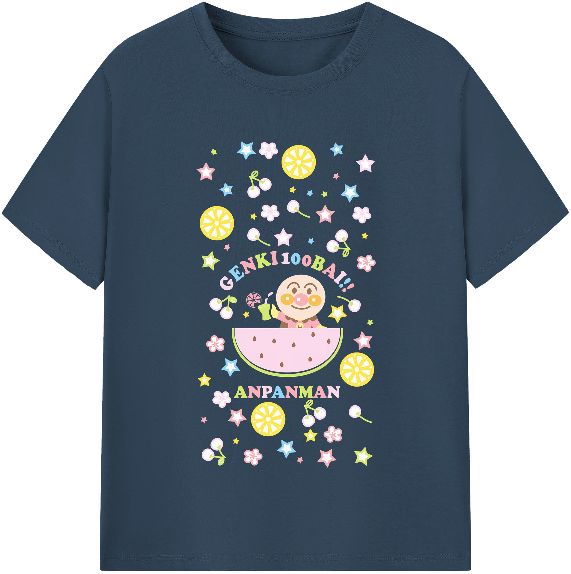 （画像用） アンパンマン Anpanman レディースカジュアルプリントTシャツ（綿100％）