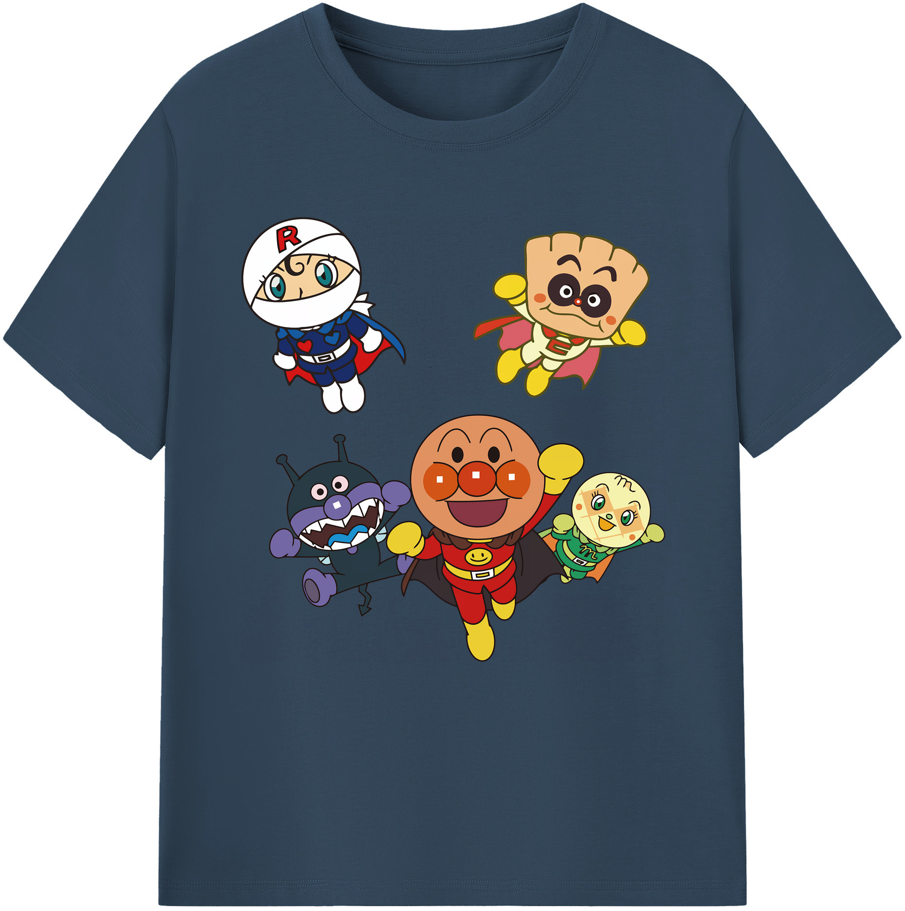 （画像用） アンパンマン Anpanman レディースカジュアルプリントTシャツ（綿100％）