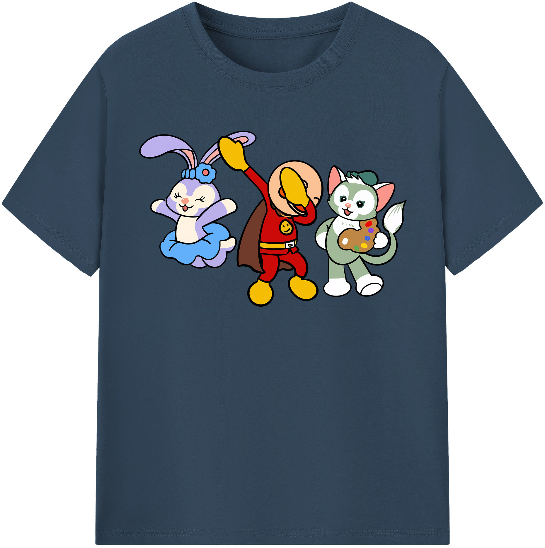 （画像用） アンパンマン Anpanman レディースカジュアルプリントTシャツ（綿100％）