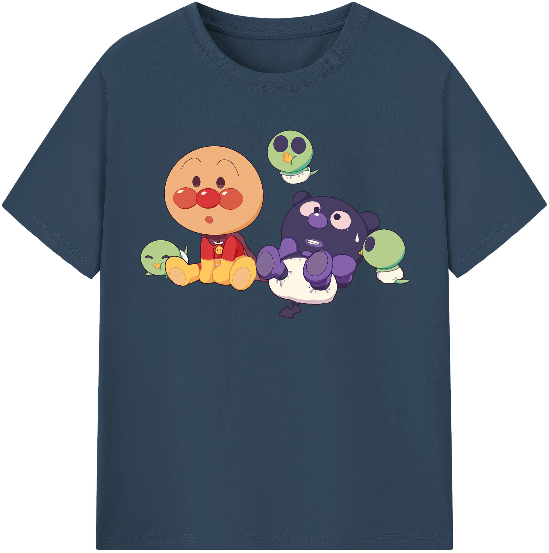 （画像用） アンパンマン Anpanman レディースカジュアルプリントTシャツ（綿100％）