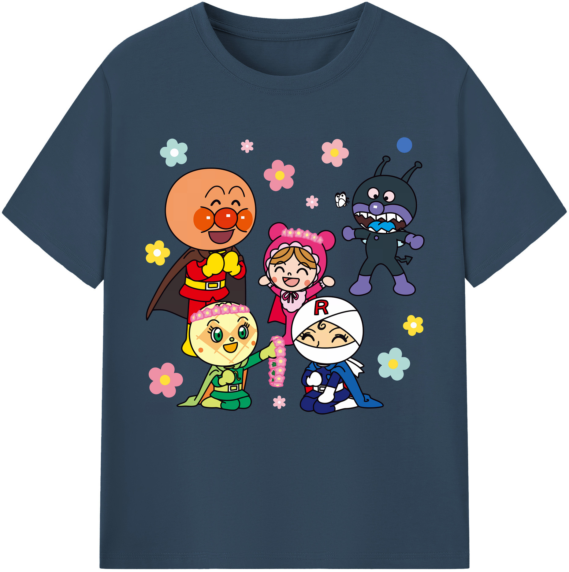 （画像用） アンパンマン Anpanman レディースカジュアルプリントTシャツ（綿100％）