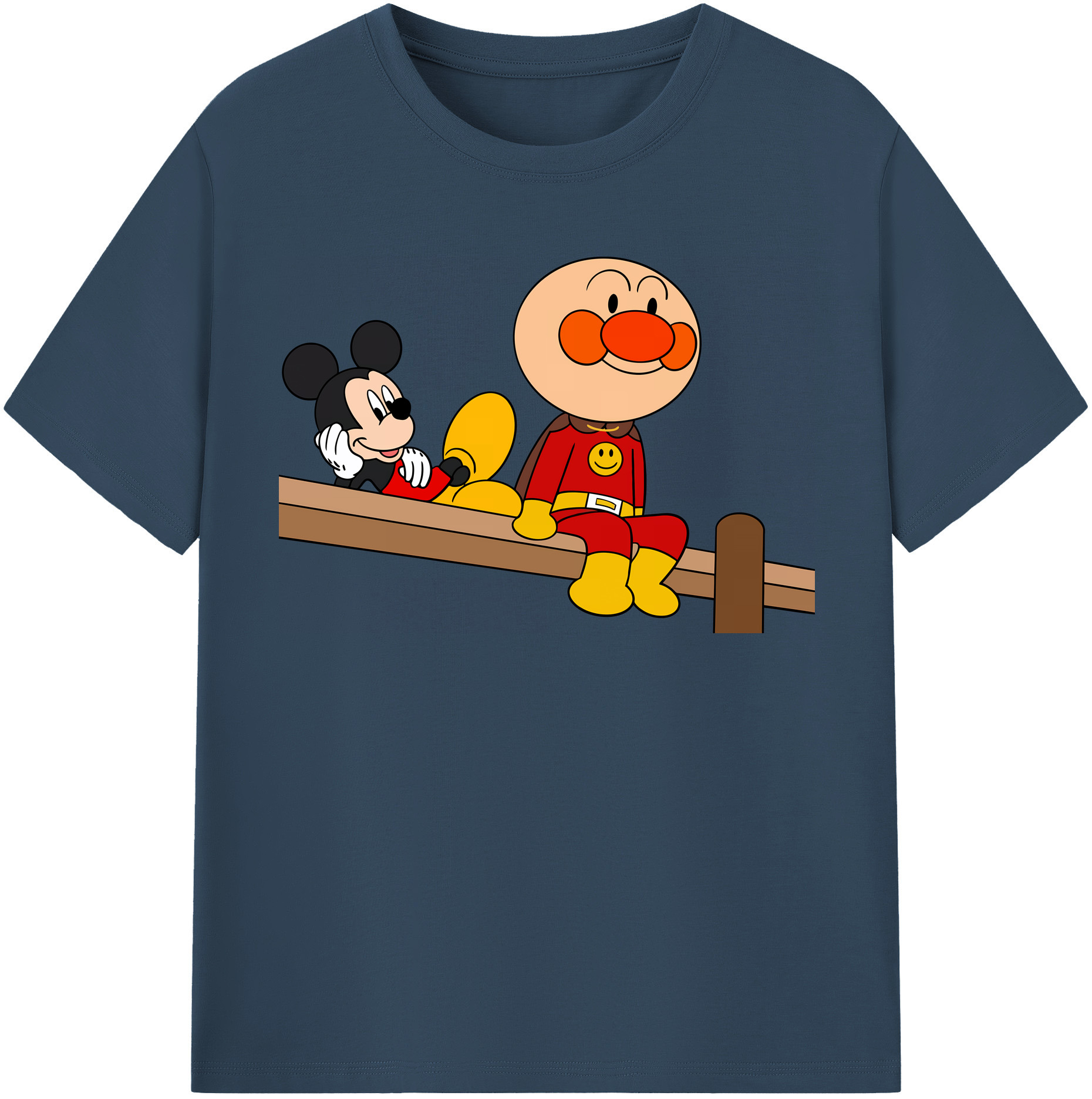 （画像用） アンパンマン Anpanman レディースカジュアルプリントTシャツ（綿100％）